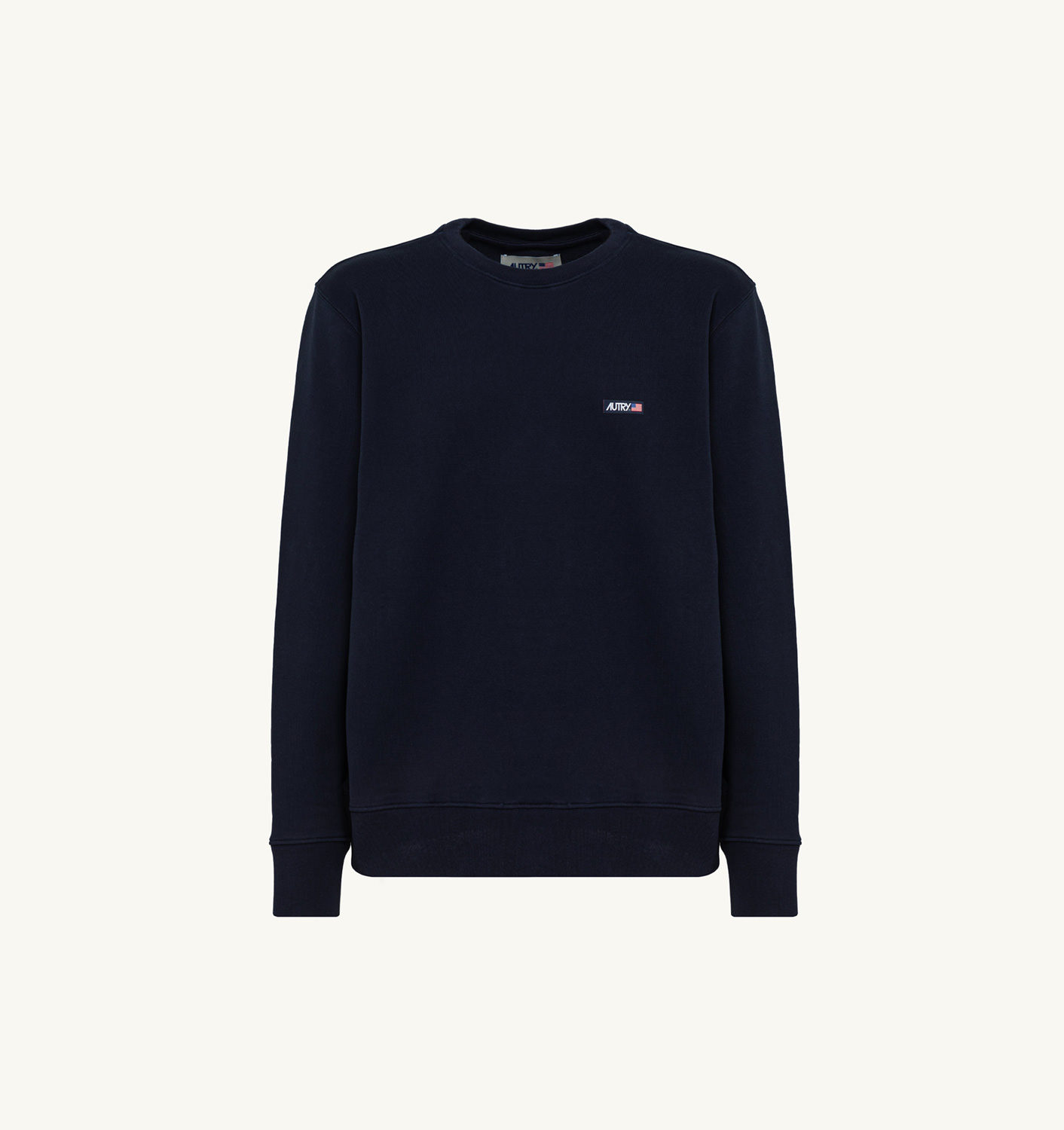 CREW NECK SWEATSHIRT IN BLUE COTTON