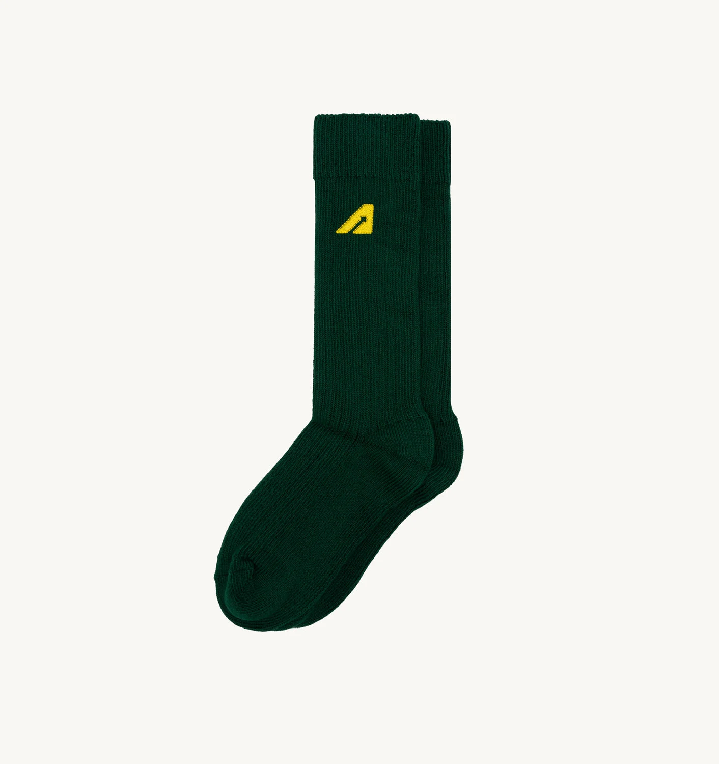 SOCKS IN GREEN KNITTED COTTON