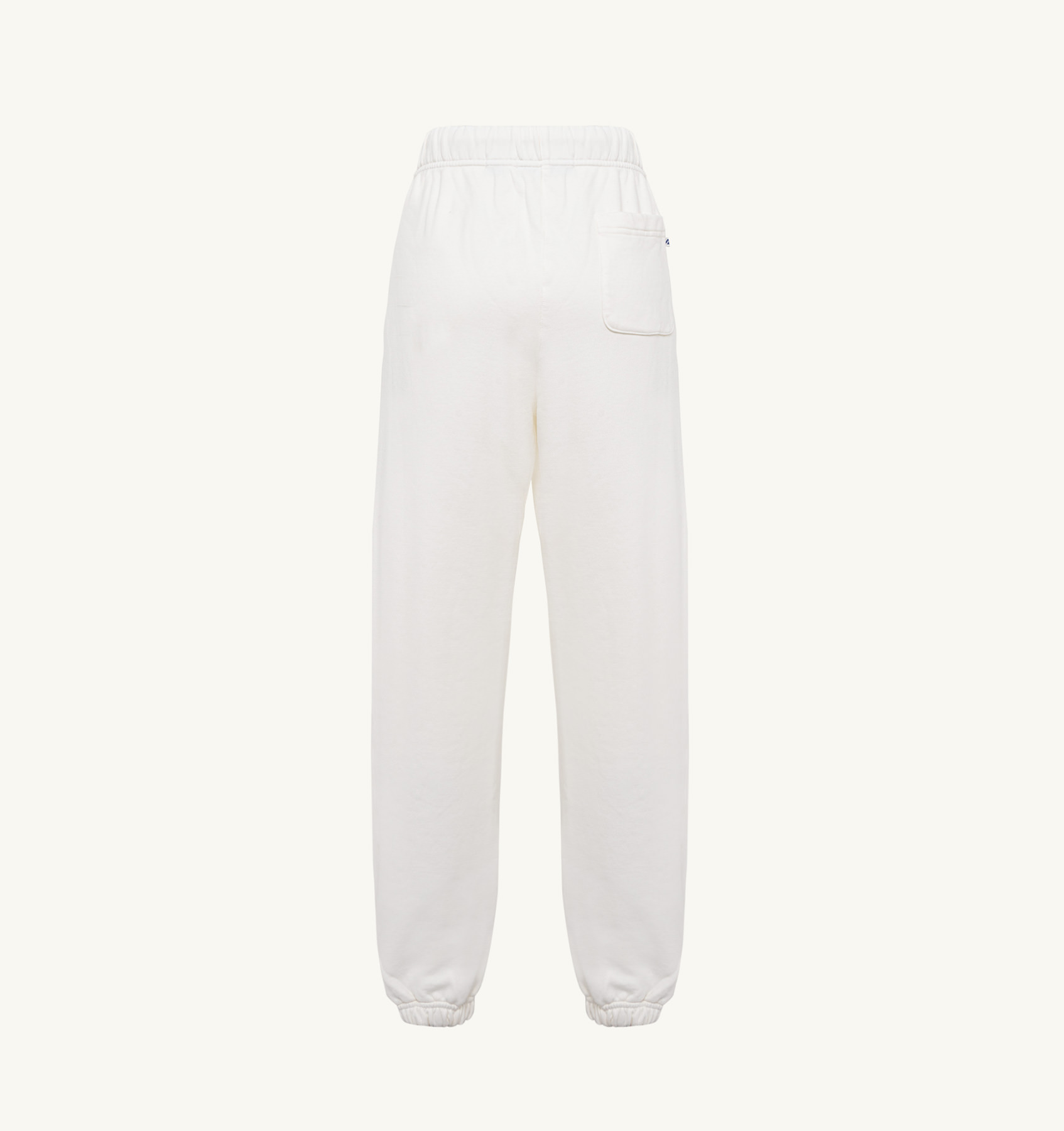 JOGGER PANTS IN WHITE COTTON JERSEY