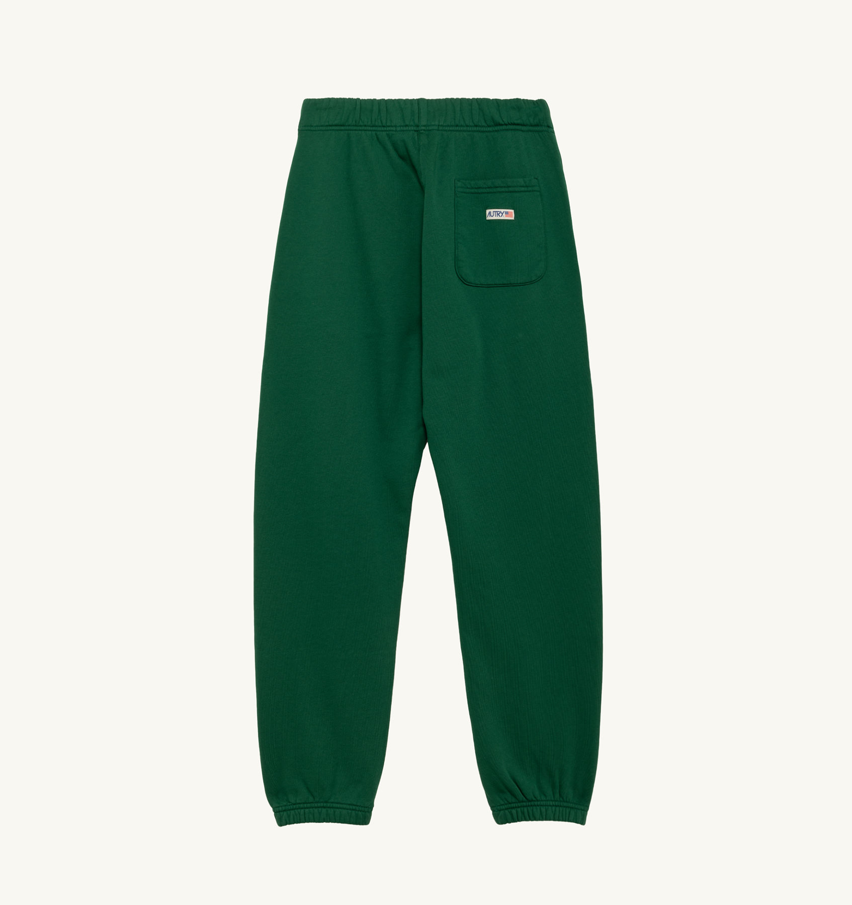 SWEATPANTS IN GREEN JERSEY WITH LABEL