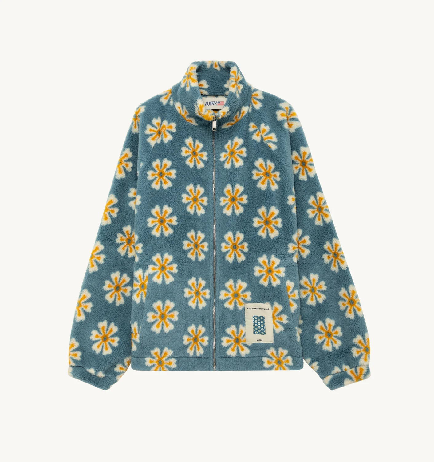 UNISEX JACKET IN FLOWERS TEDDY