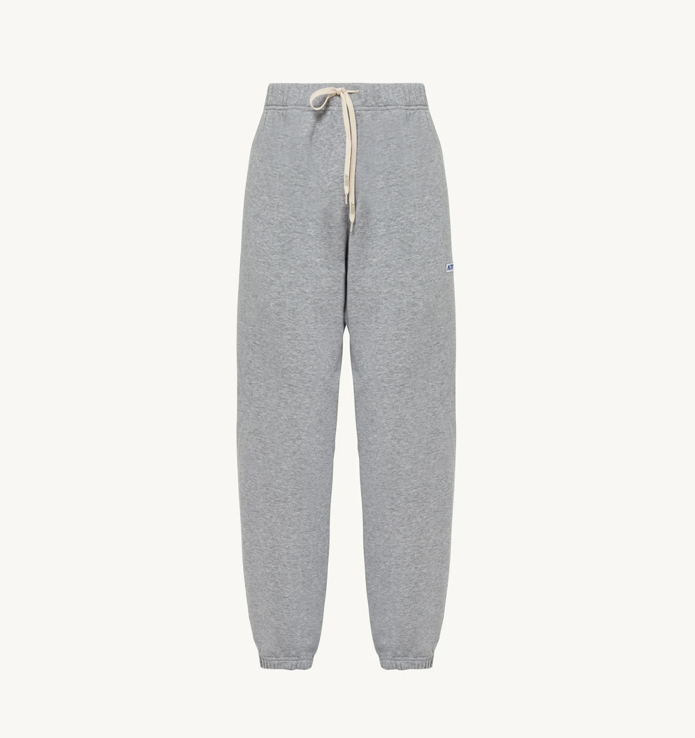 JOGGER PANTS IN MELANGE GRAY COTTON