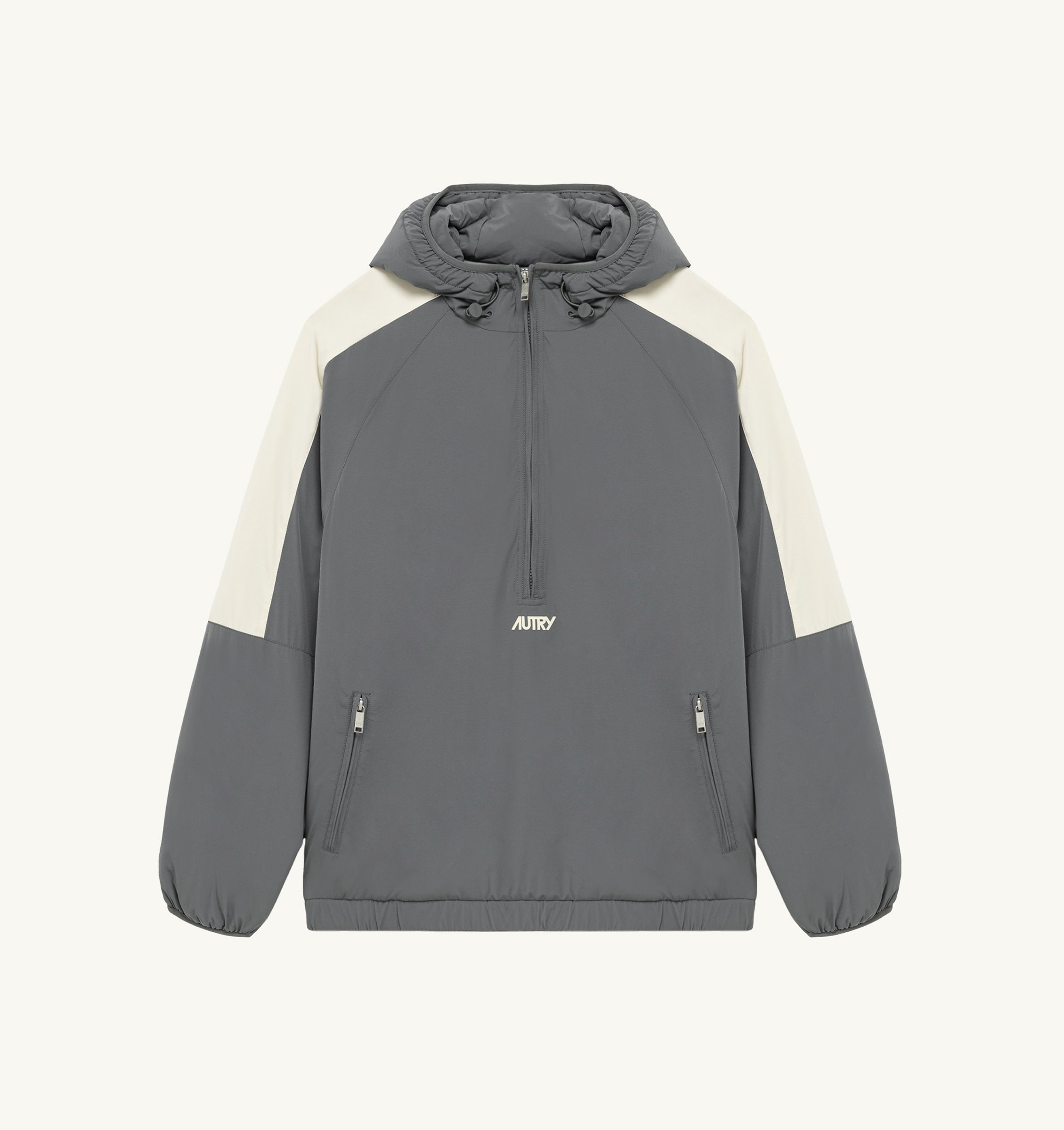 UNISEX ANORAK IN GRAY PADDED NYLON
