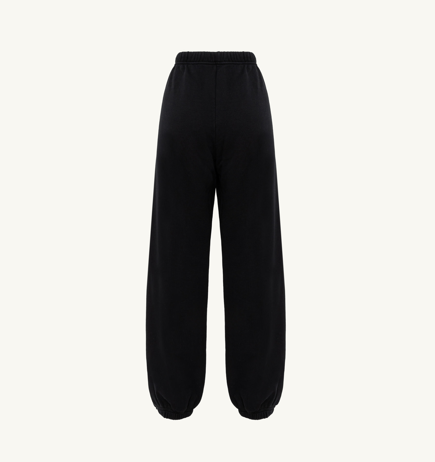 JOGGER PANTS IN BLACK COTTON JERSEY