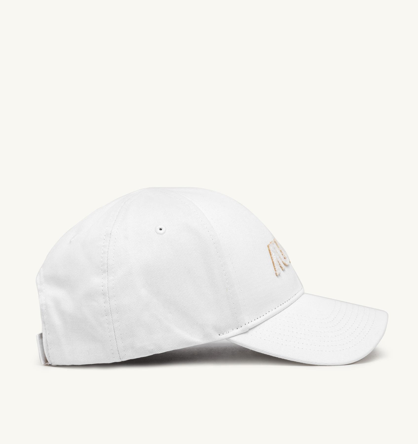 BASEBALL CAP IN WHITE COTTON GABARDINE