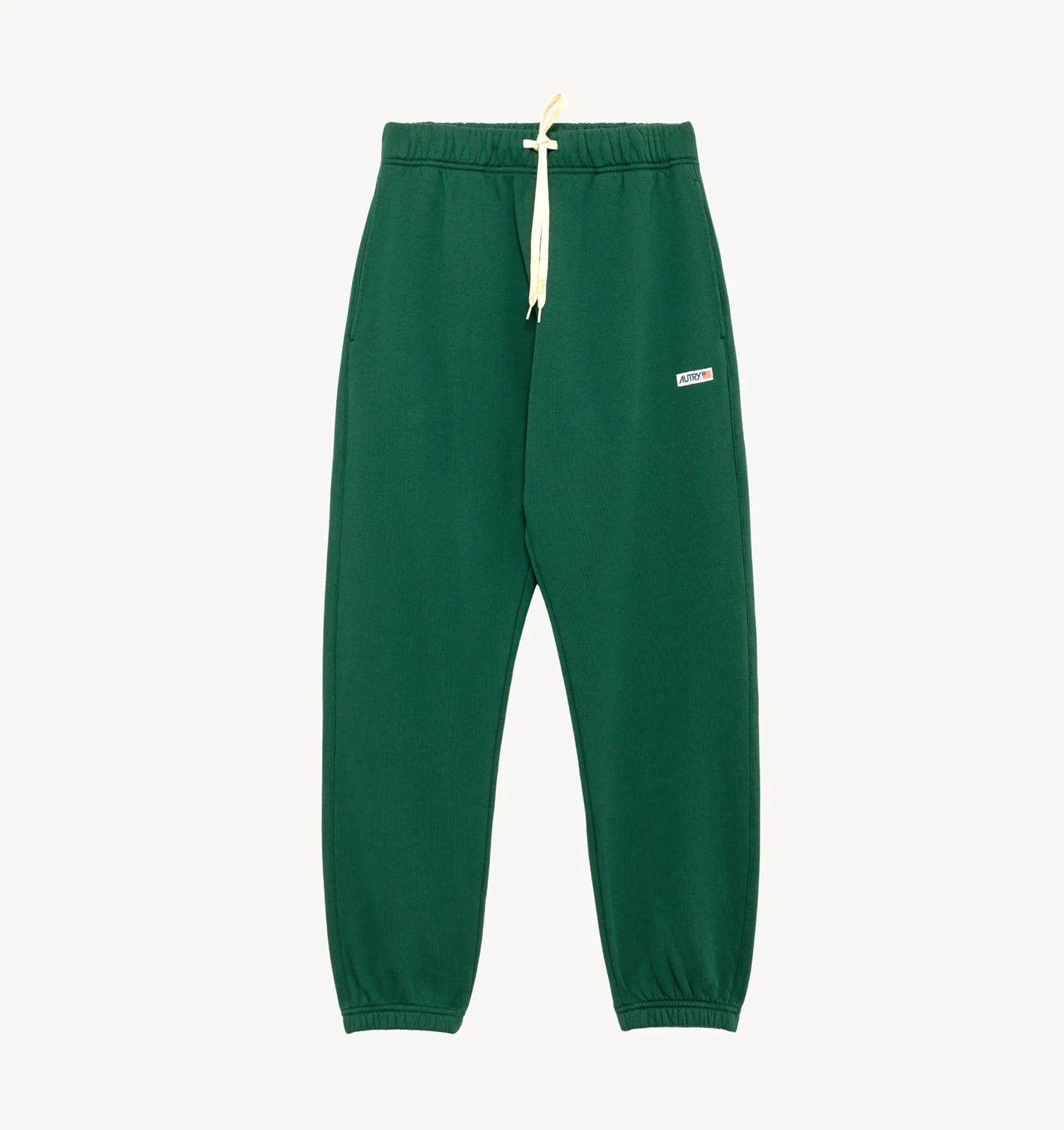SWEATPANTS IN GREEN JERSEY WITH LABEL