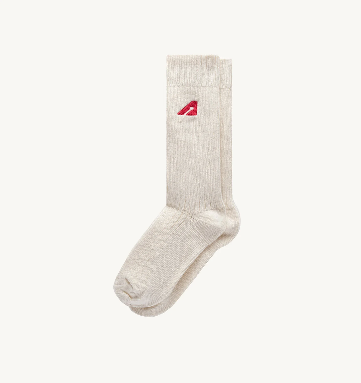 SOCKS IN WHITE KNITTED COTTON