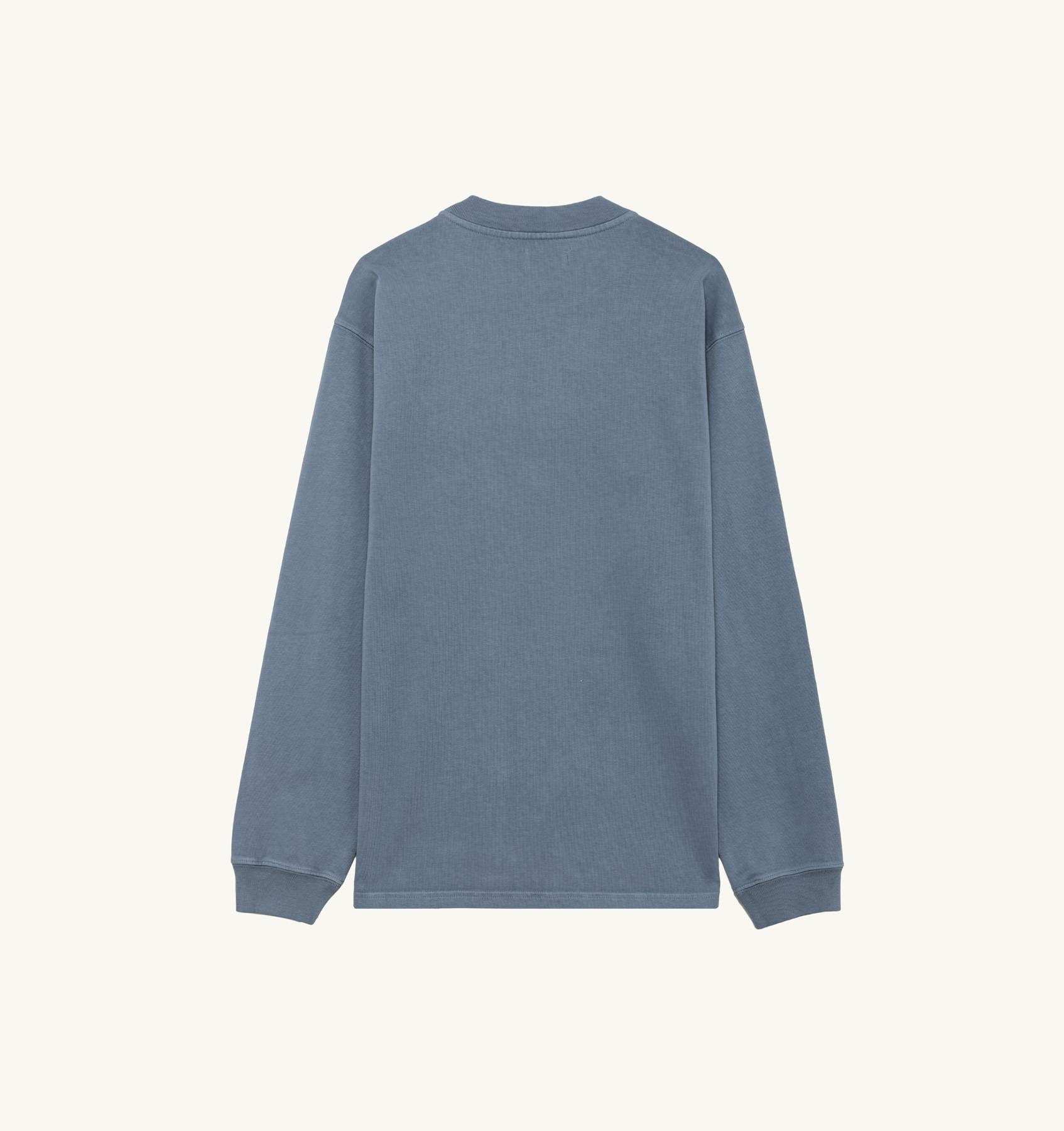 LONG-SLEEVE T-SHIRT IN INDIGO HEAVY COTTON