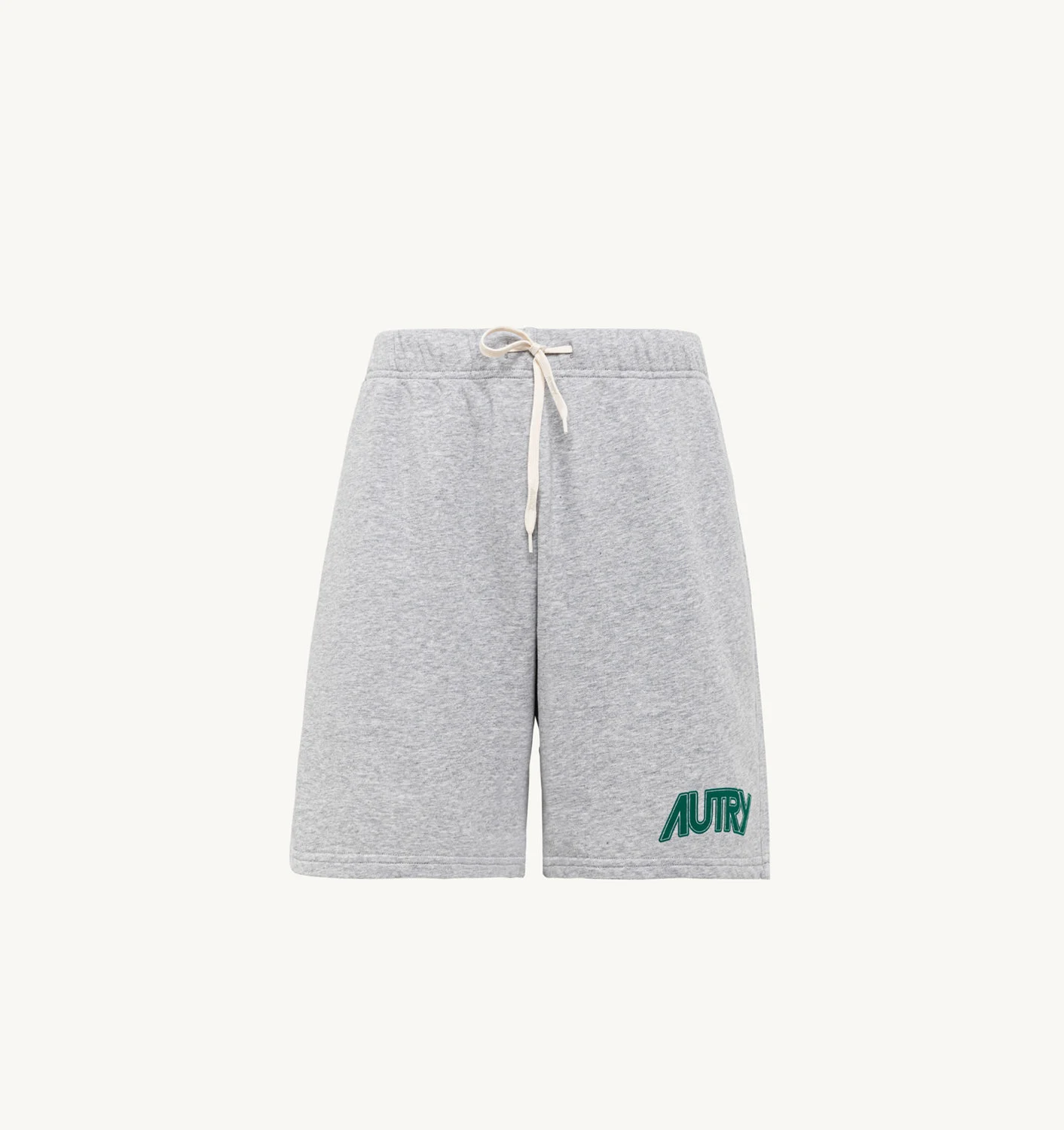 SHORTS IN MELANGE GRAY COTTON PILE