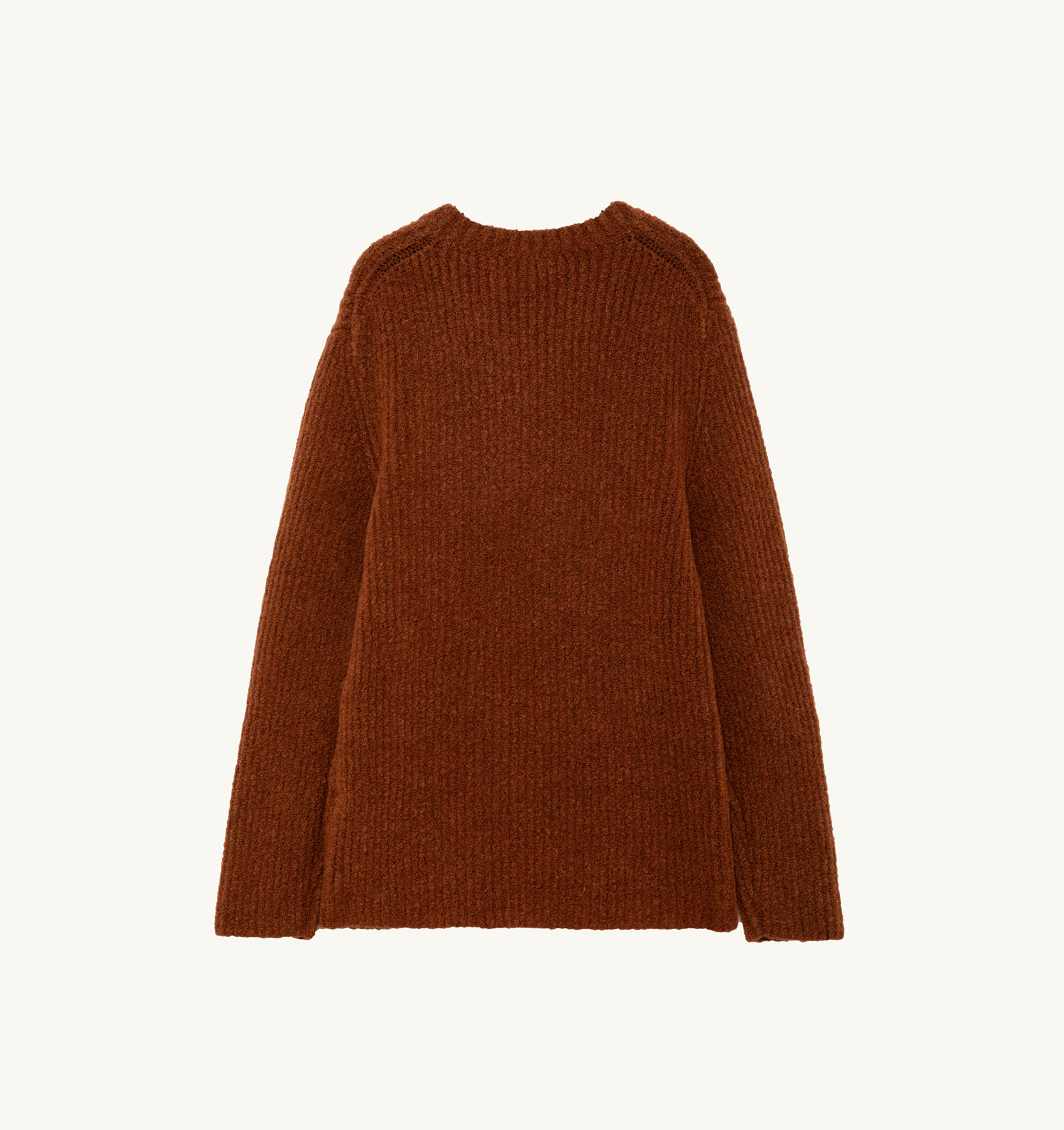 SWEATER IN RED FISHERMAN KNIT