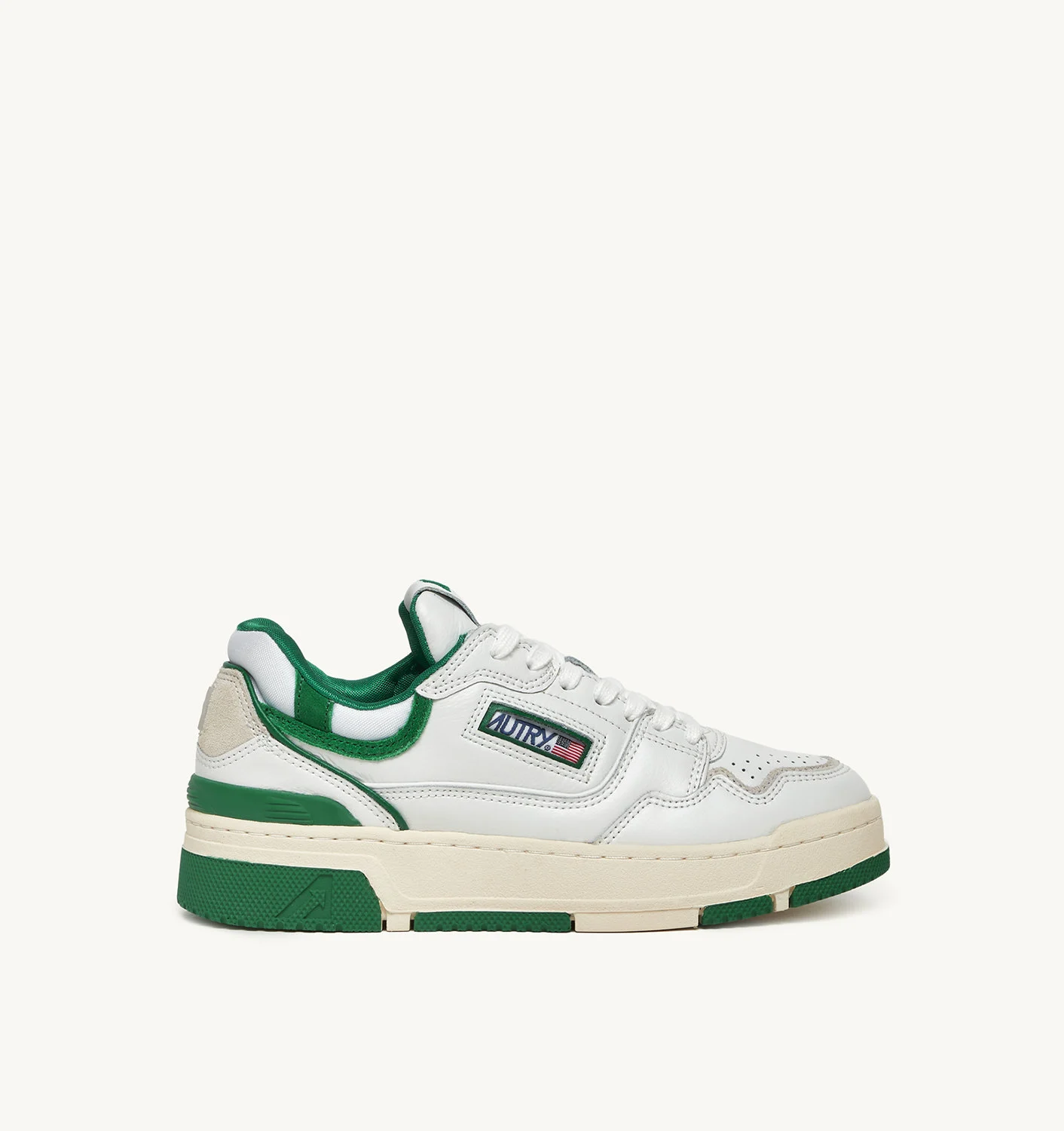 CLC LOW SNEAKERS IN WHITE LEATHER AND AMAZON SUEDE