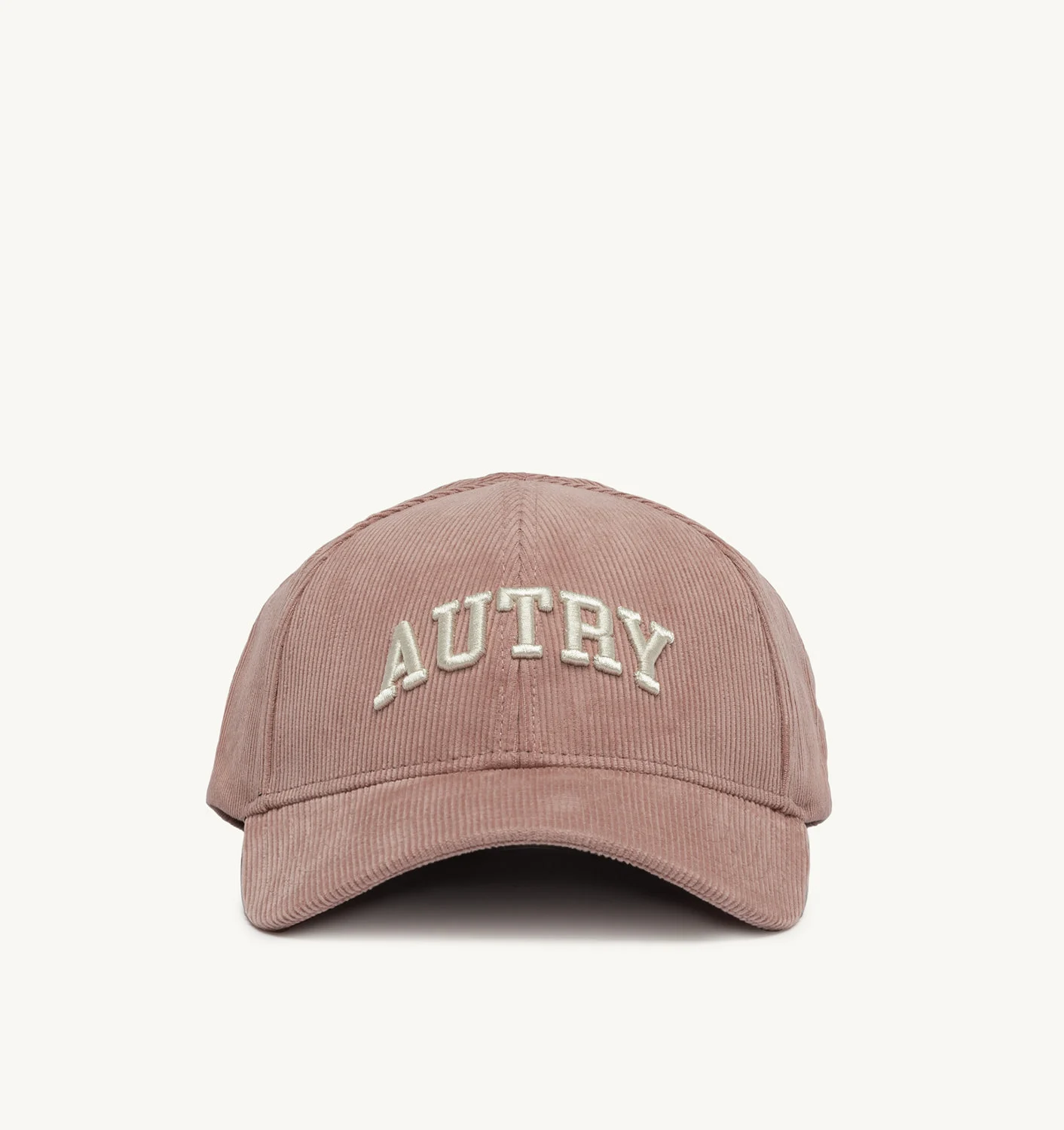 BASEBALL CAP IN EMBROIDERED PINK CORDUROY
