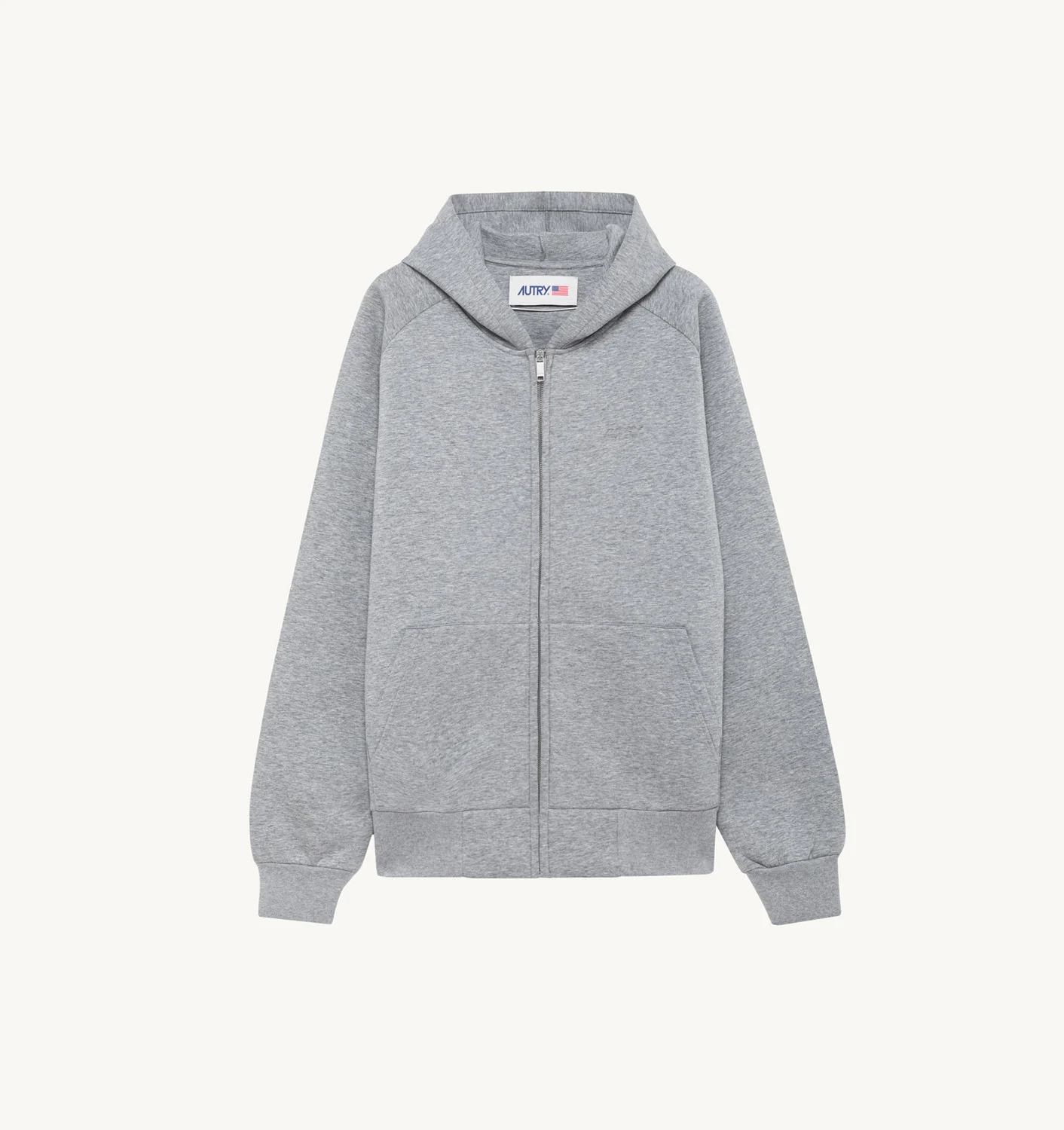 UNISEX HOODIE IN GRAY M脡LANGE NEOPRENE