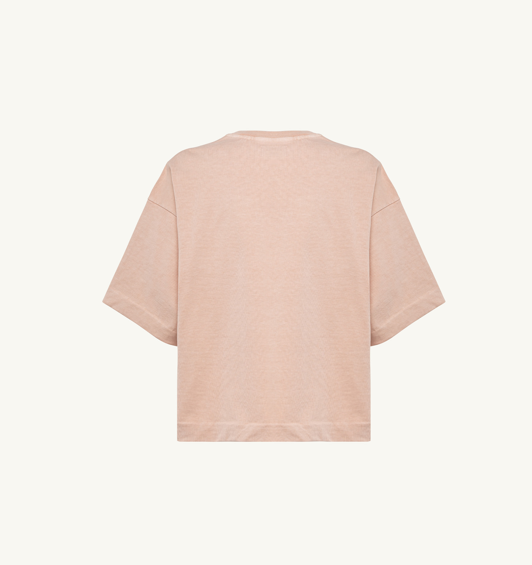 BOXY FIT T-SHIRT IN PINK COTTON JERSEY