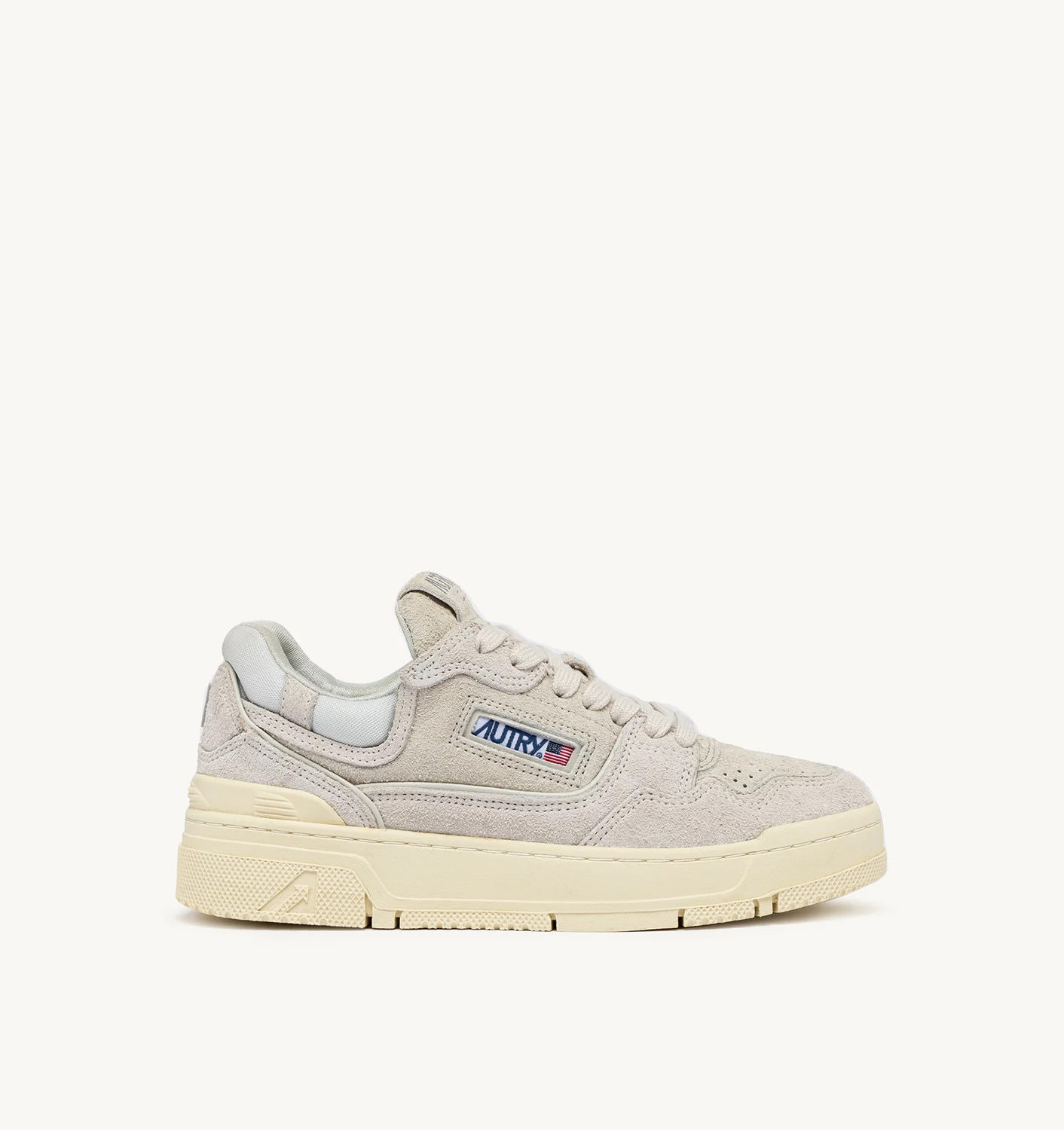 CLC LOW SNEAKERS IN WHITE AND CREAM LEATHER AND MESH