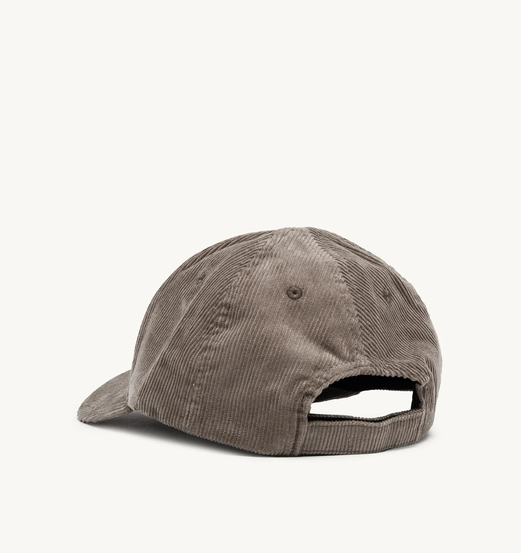 BASEBALL CAP IN EMBROIDERED GRAY CORDUROY