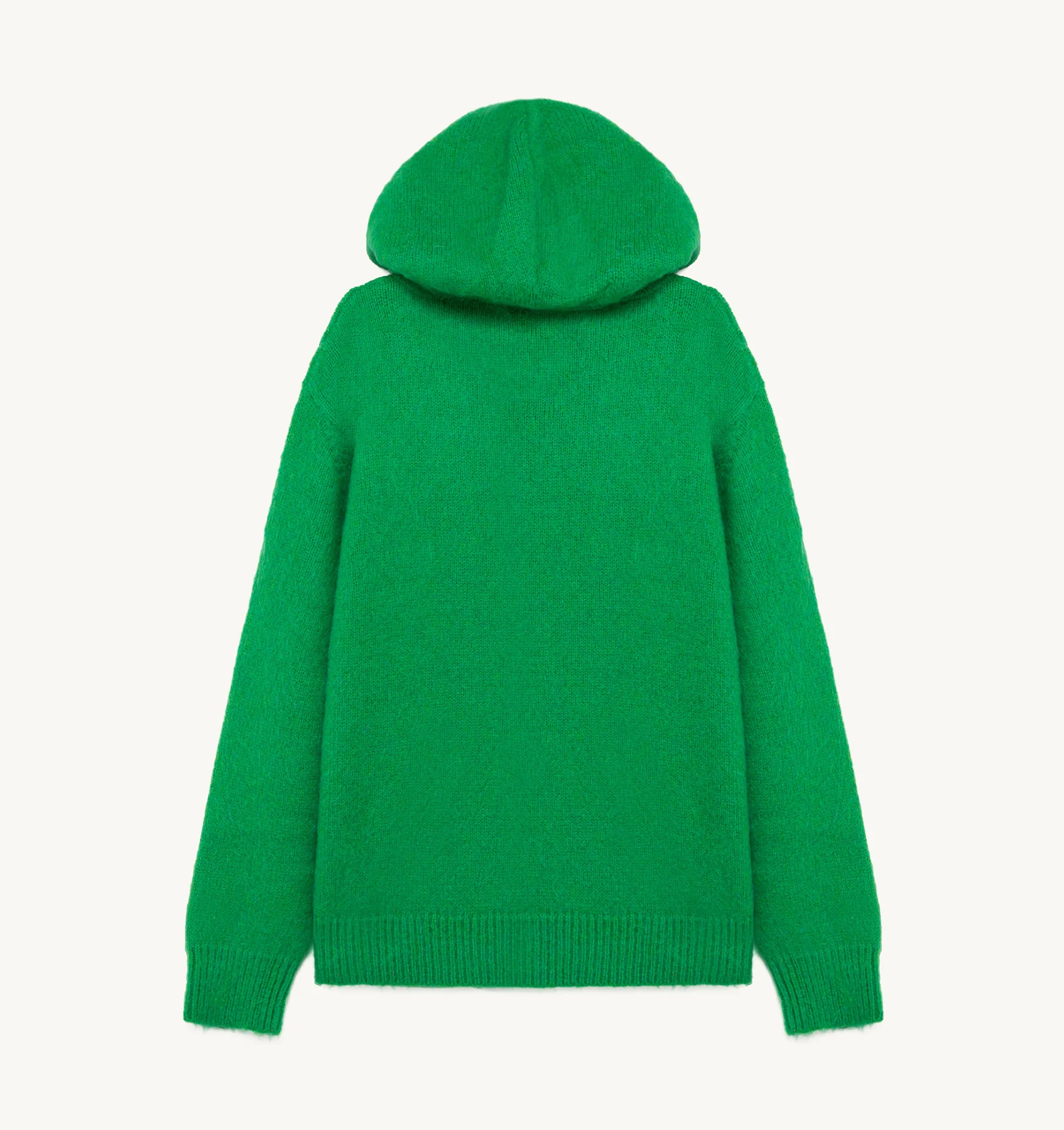 HOODIE IN GREEN WOOL KNIT