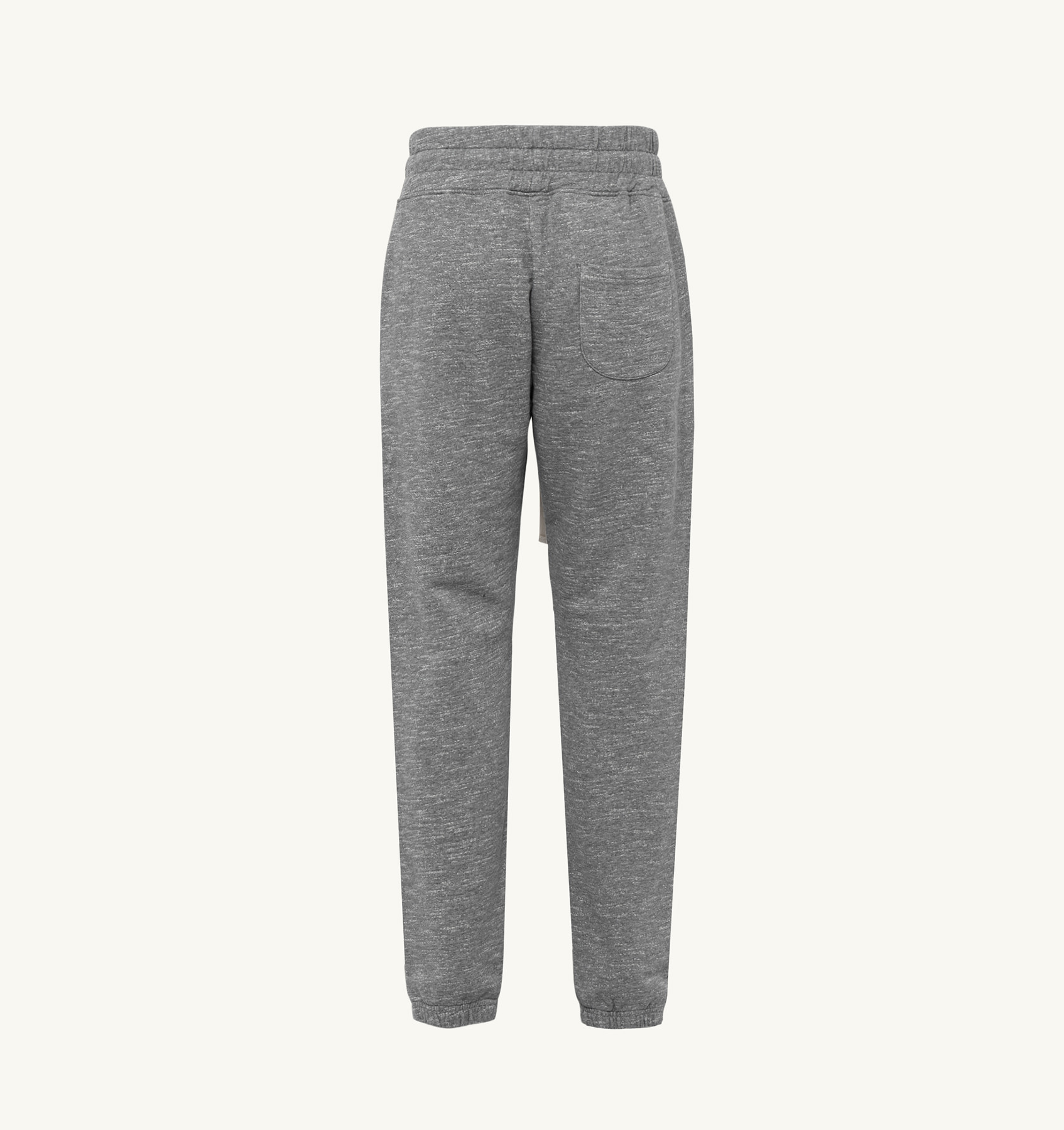 JOGGER PANTS IN MELANGE GRAY COTTON