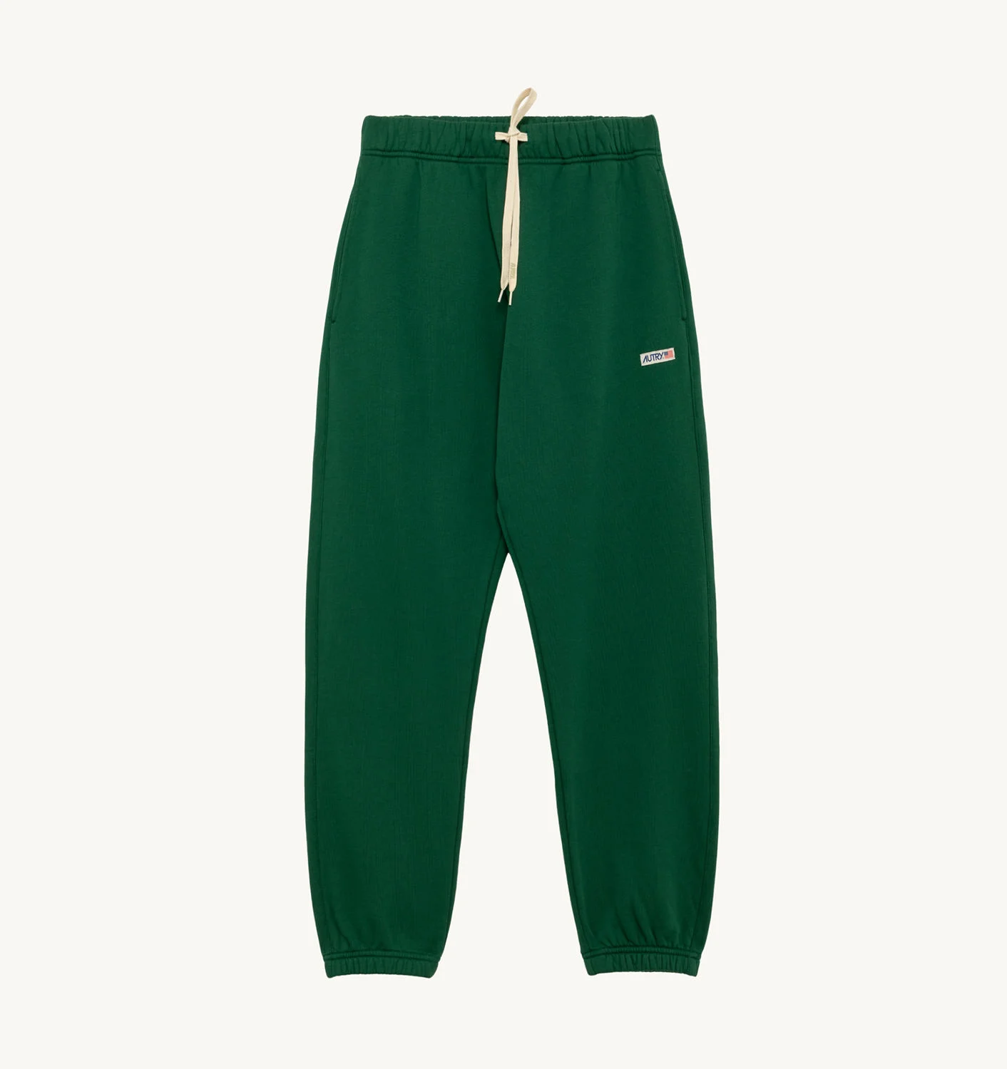 SWEATPANTS IN GREEN JERSEY WITH LABEL