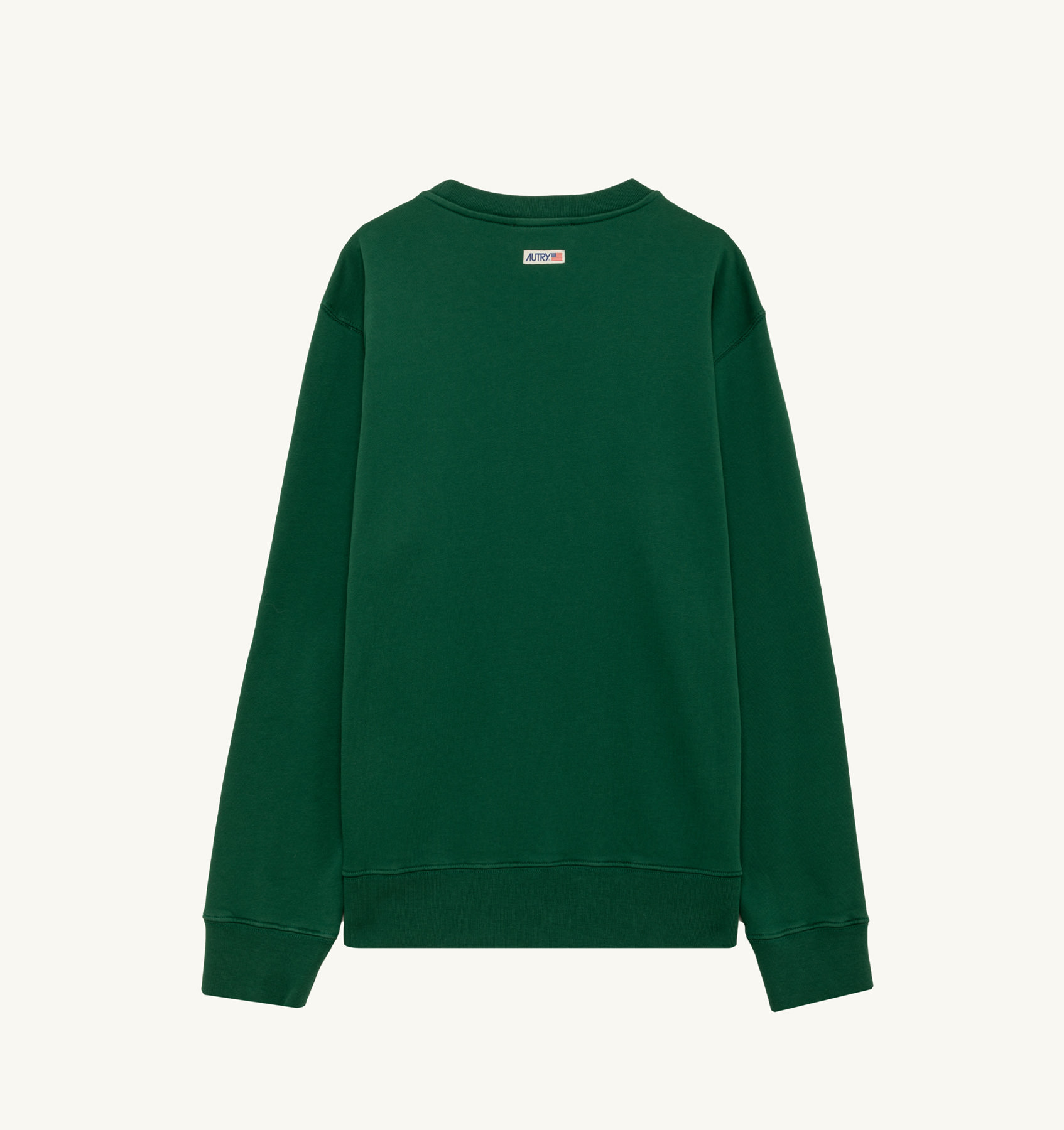 SWEATSHIRT IN GREEN JERSEY WITH LABEL