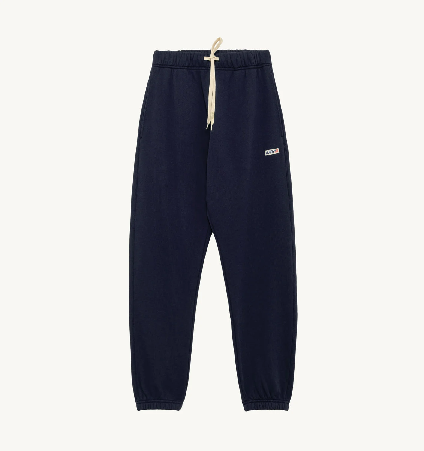 SWEATPANTS IN BLUE JERSEY WITH LABEL