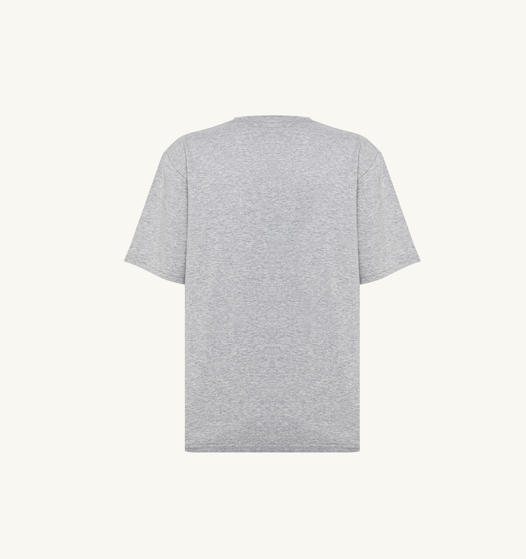 T-SHIRT IN MELANGE GRAY COTTON JERSEY