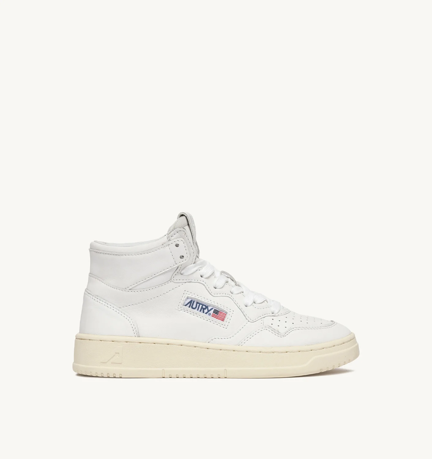 MEDALIST MID SNEAKERS IN SUPER-SOFT WHITE NAPPA