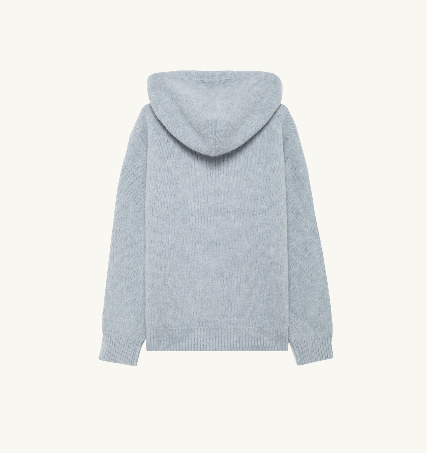 HOODIE IN BLUE WOOL KNIT