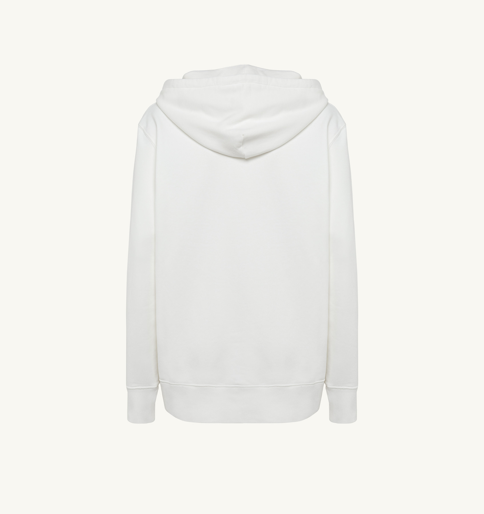 HOODED SWEATSHIRT IN WHITE COTTON JERSEY