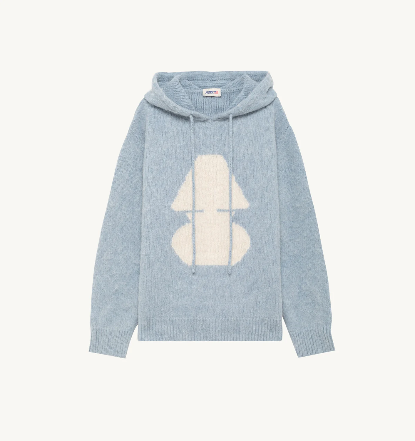 HOODIE IN BLUE WOOL KNIT
