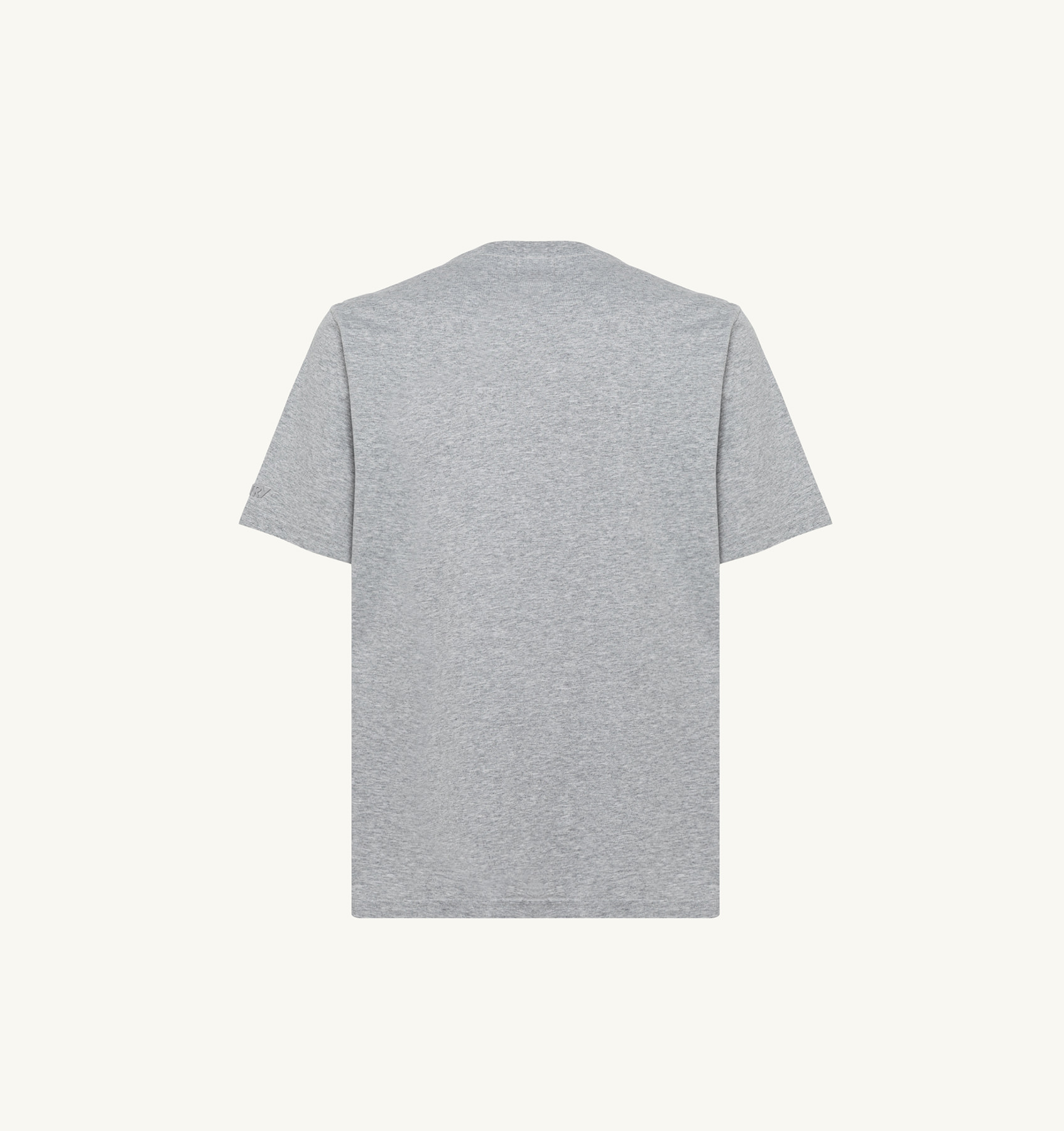 T-SHIRT IN MELANGE GRAY COTTON JERSEY WITH LOGO