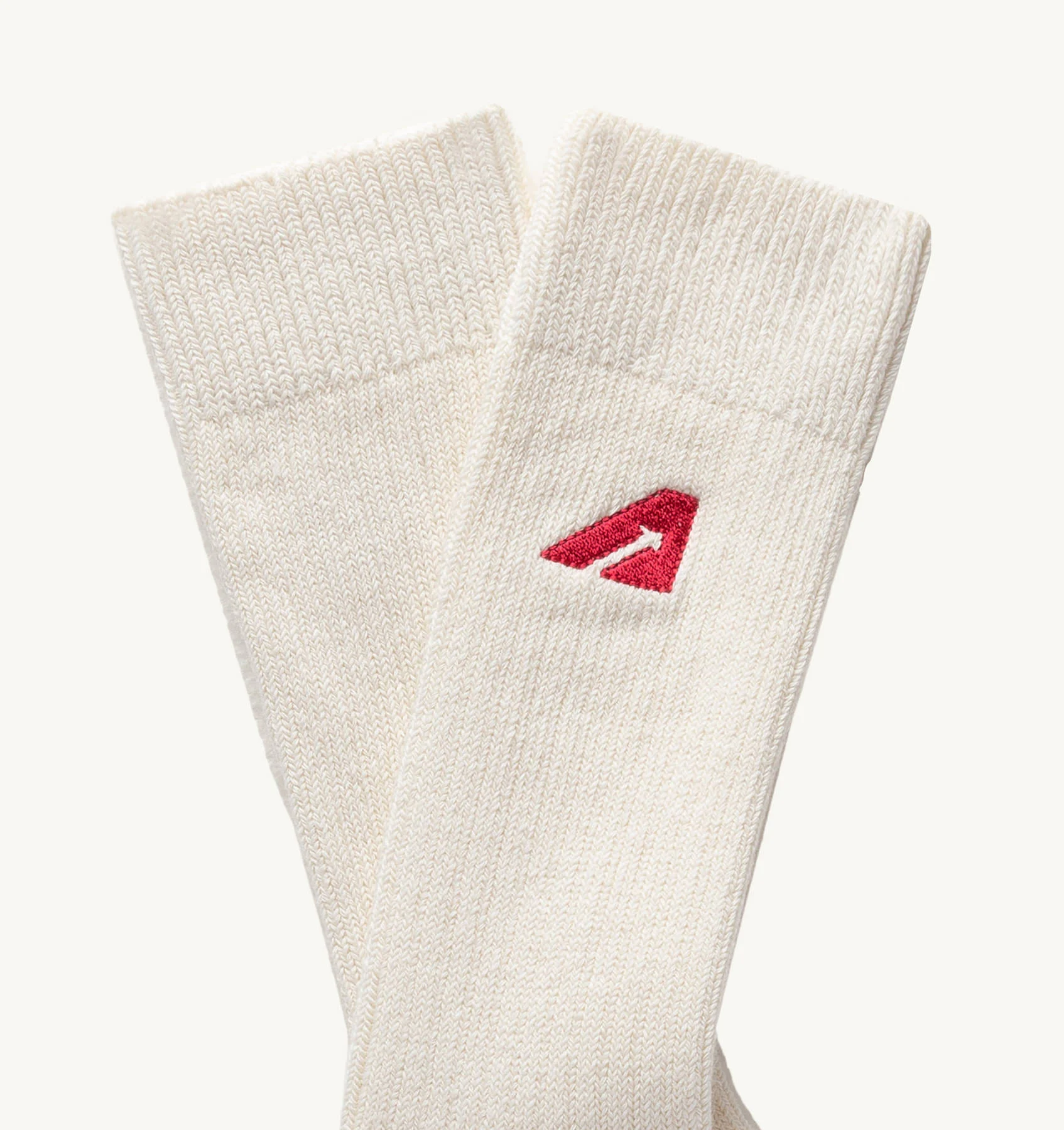 SOCKS IN WHITE KNITTED COTTON