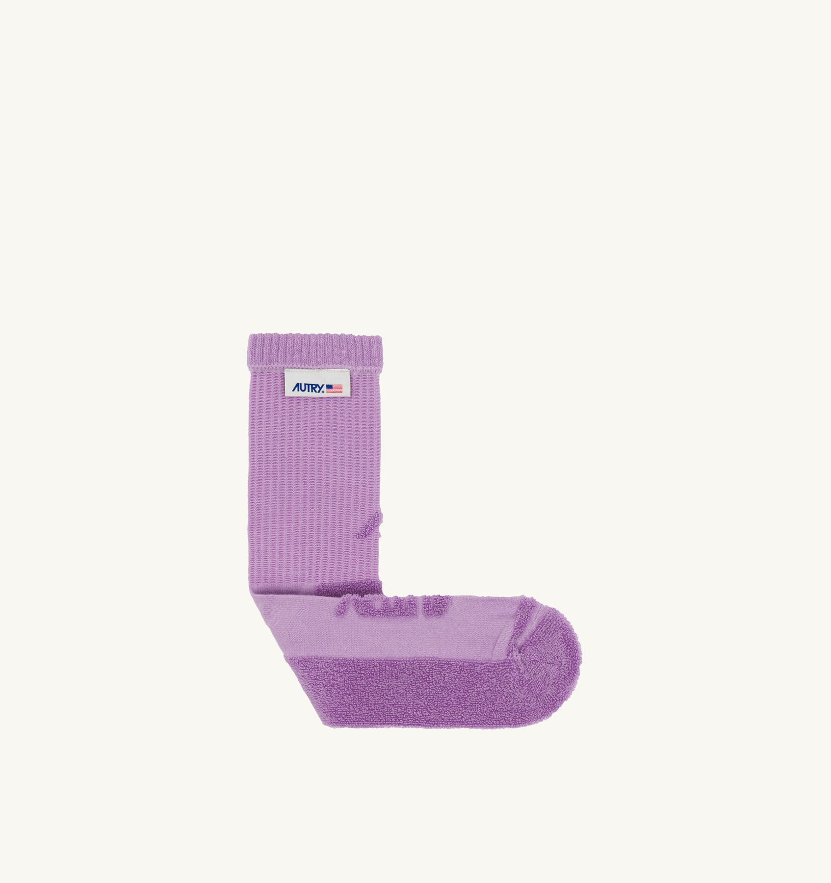SOCKS IN LILAC COTTON TERRY