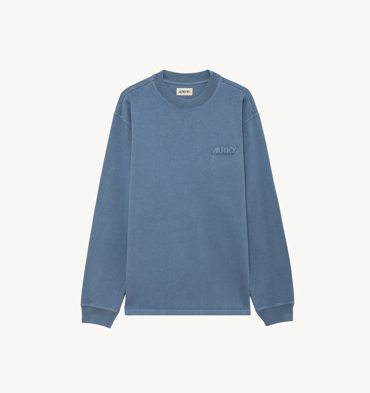 LONG-SLEEVE T-SHIRT IN INDIGO HEAVY COTTON