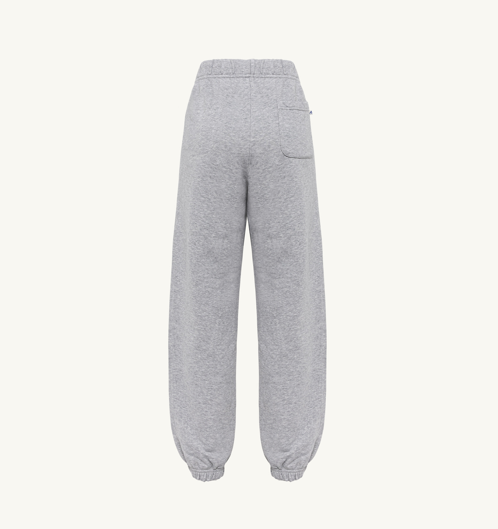 JOGGER PANTS IN MELANGE GRAY COTTON JERSEY