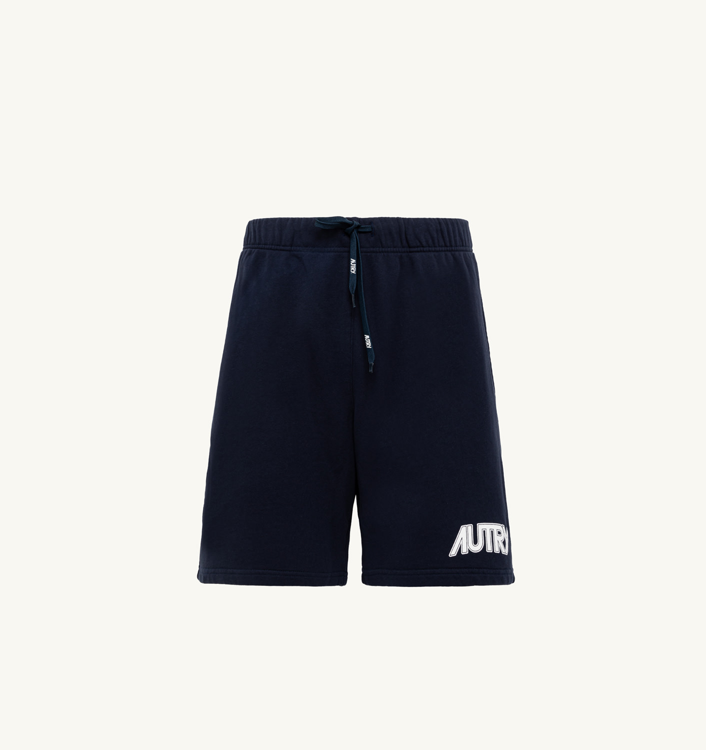 SHORTS IN BLUE COTTON PILE