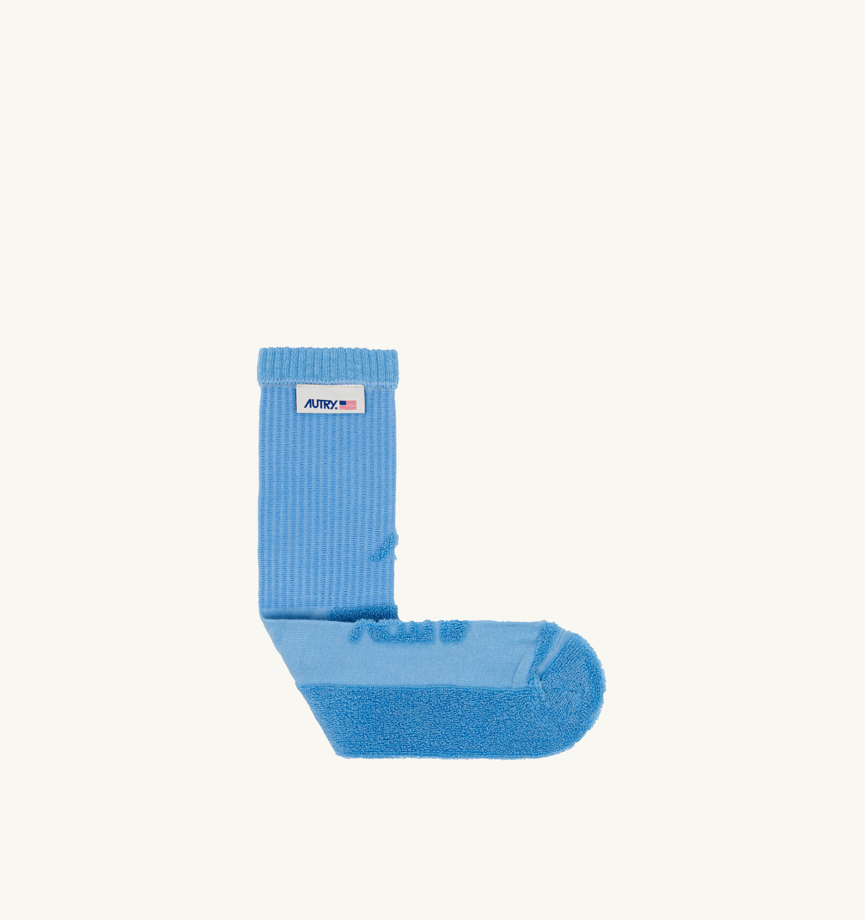 SOCKS IN AZURE COTTON TERRY