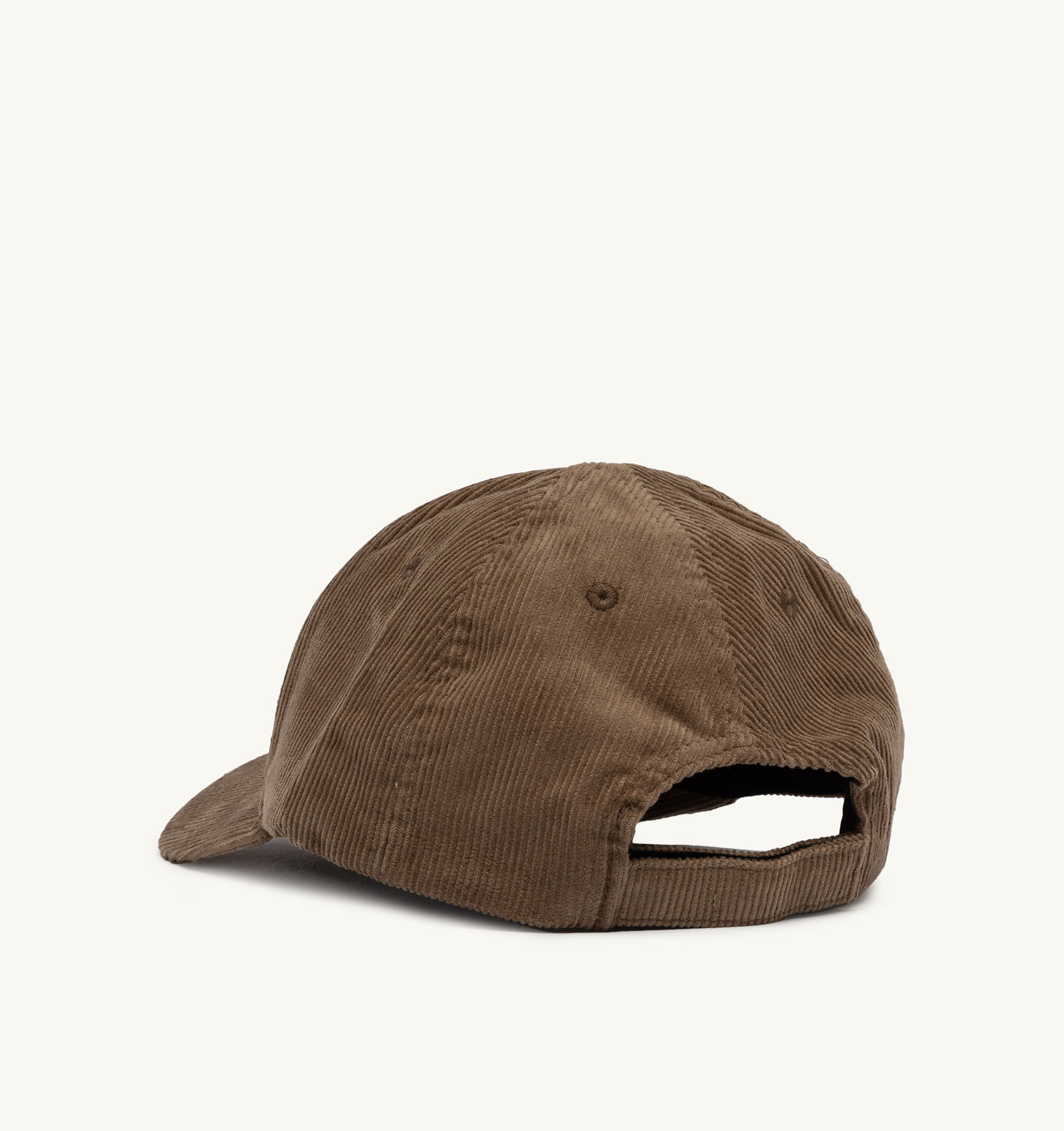 BASEBALL CAP IN EMBROIDERED BROWN CORDUROY