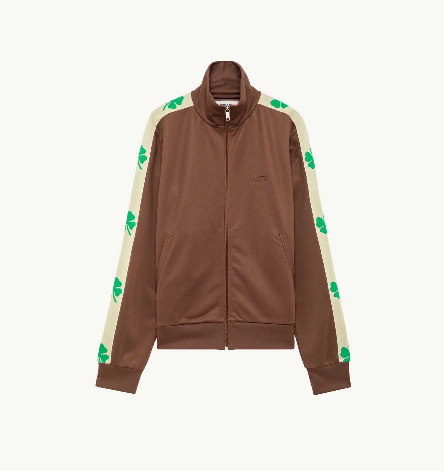JACKET IN BROWN TECHNICAL JERSEY