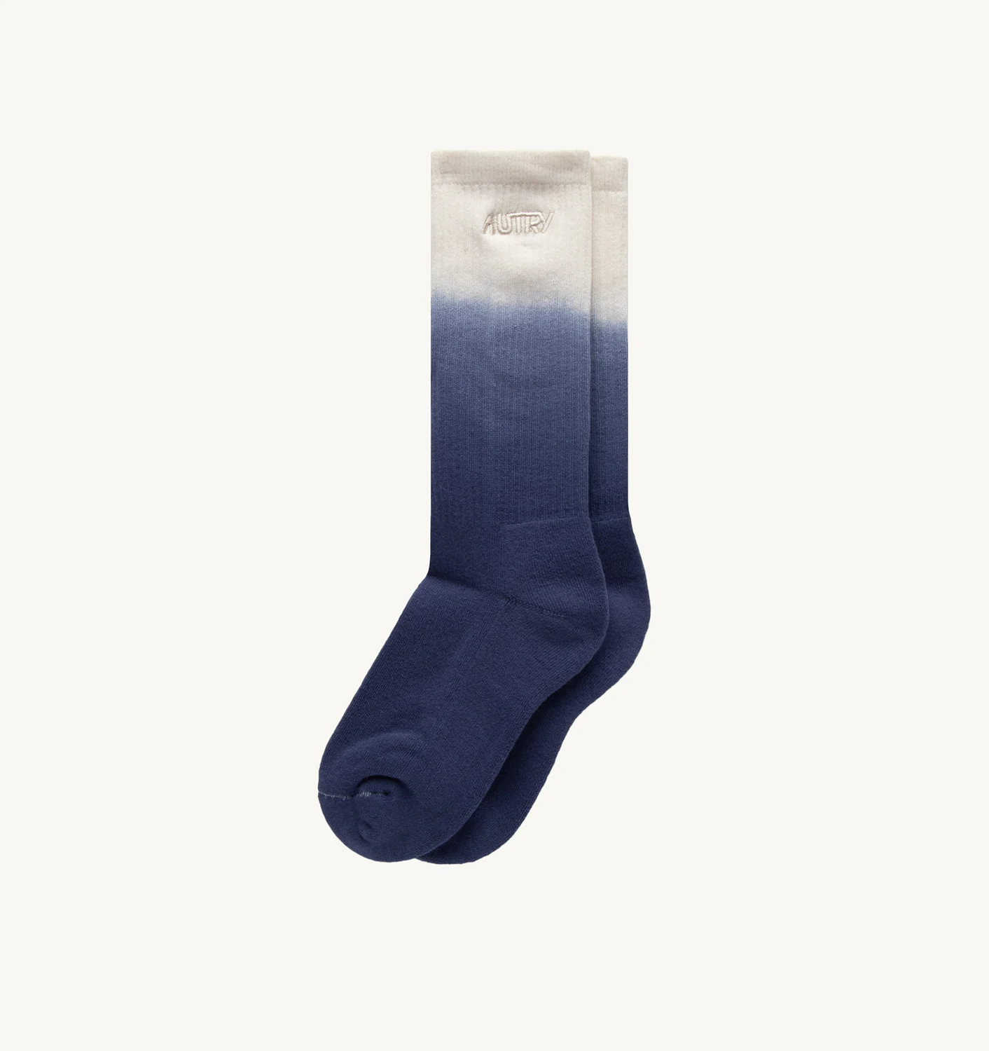 DIP-DYE SOCKS IN BLUE COTTON TERRY