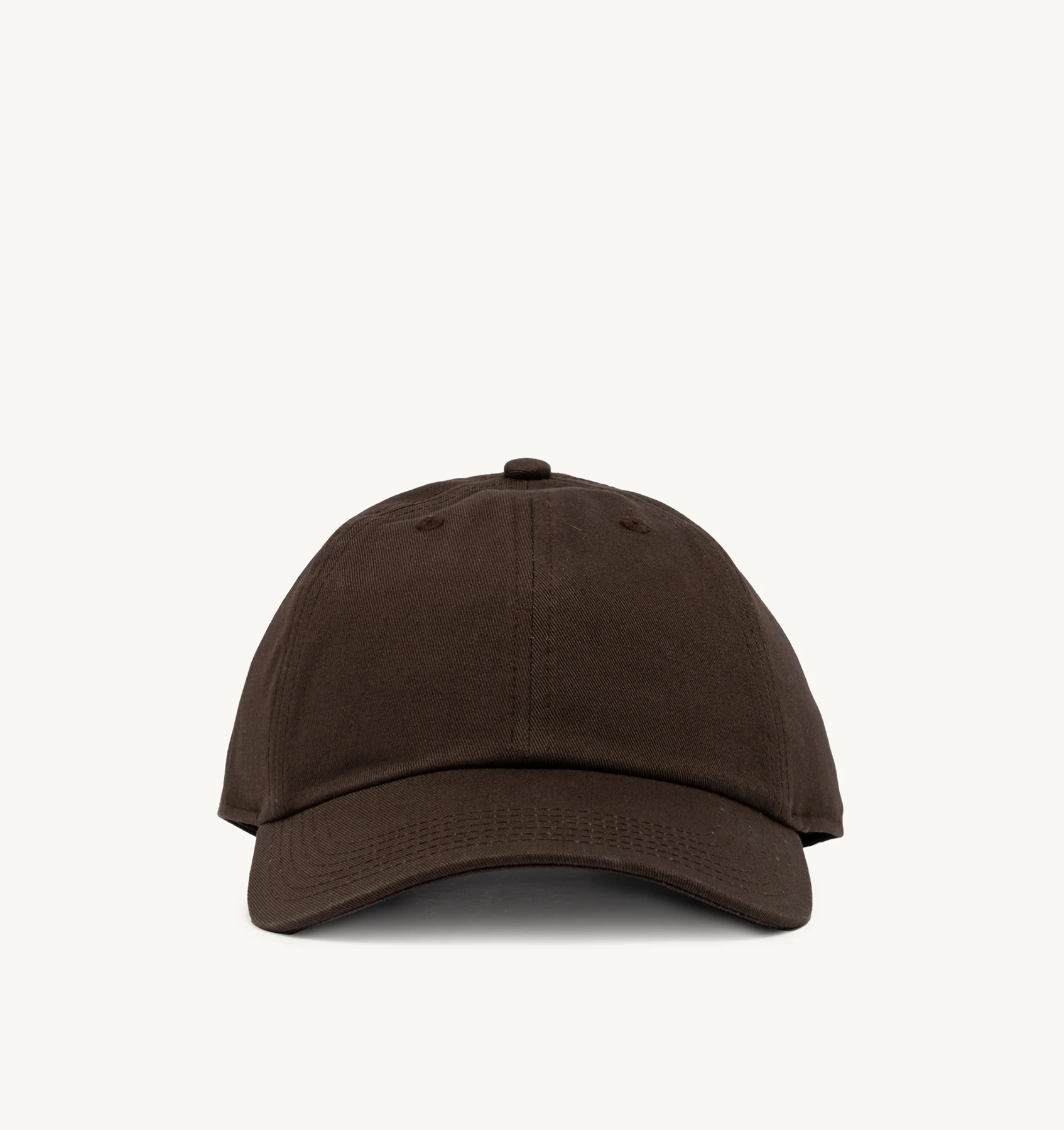 BASEBALL CAP IN EMBROIDERED BROWN COTTON