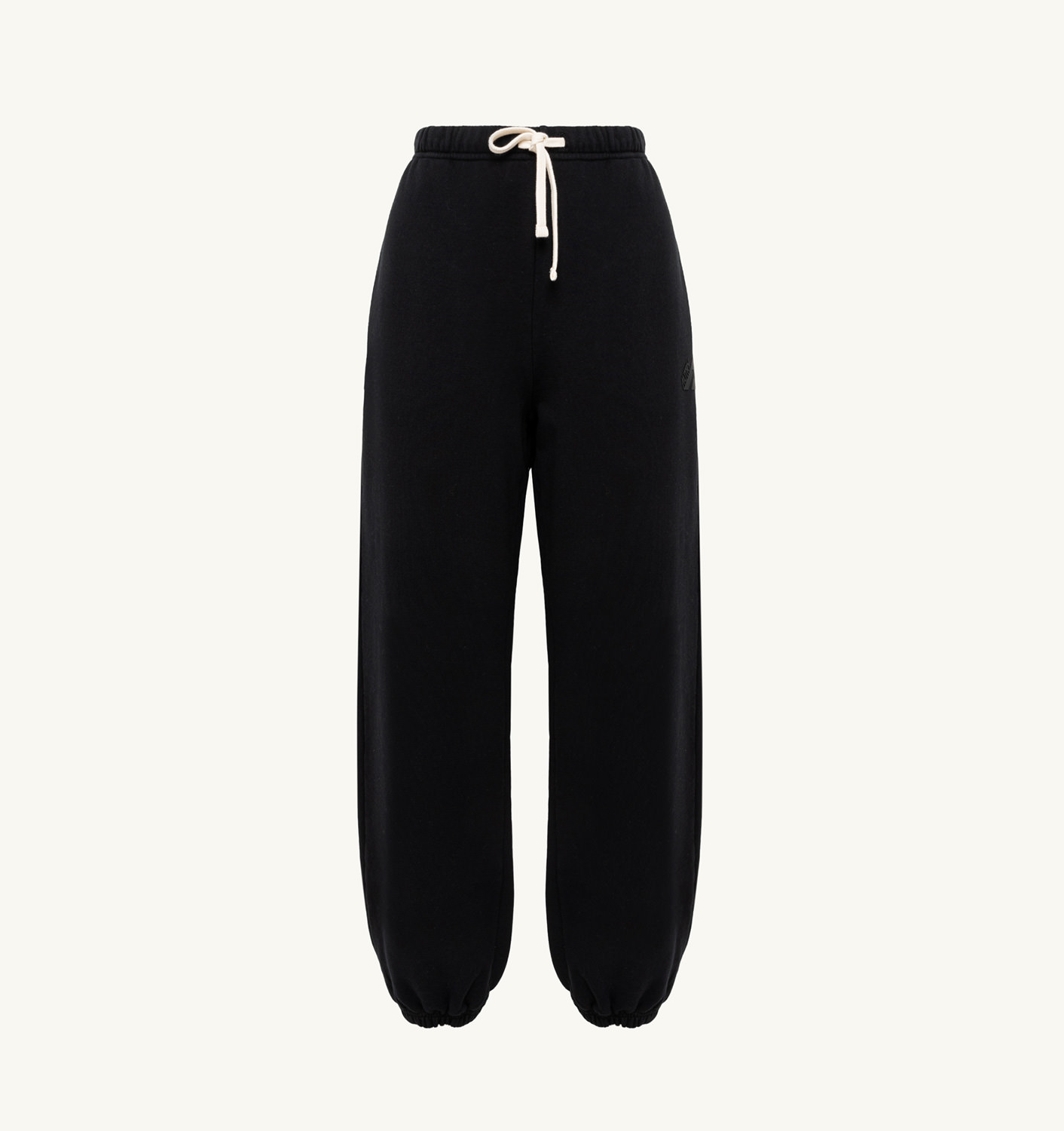 JOGGER PANTS IN BLACK COTTON JERSEY