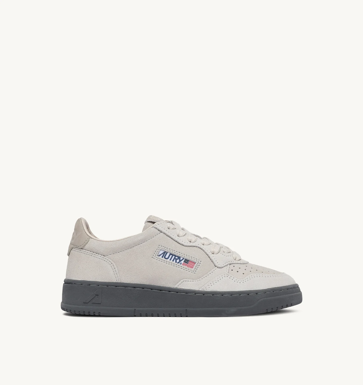 MEDALIST LOW SNEAKERS IN GRAY AND WHITE SUEDE