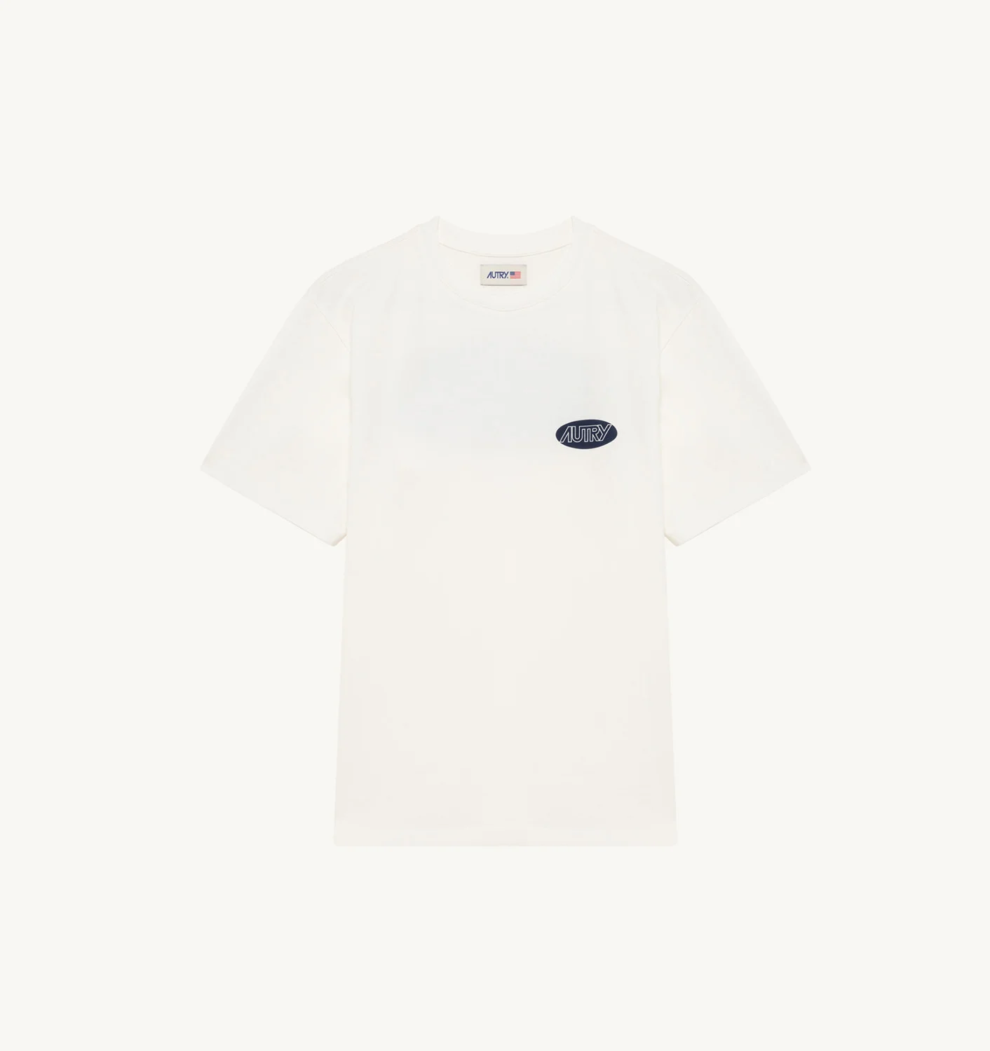 T-SHIRT IN WHITE COTTON WITH PRINTED LOGO