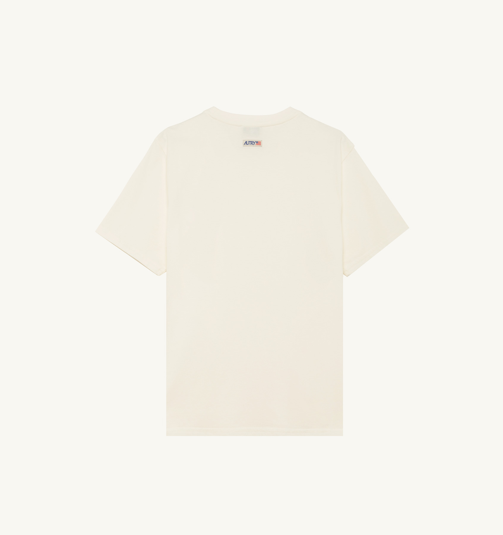 T-SHIRT IN WHITE COTTON WITH LABEL