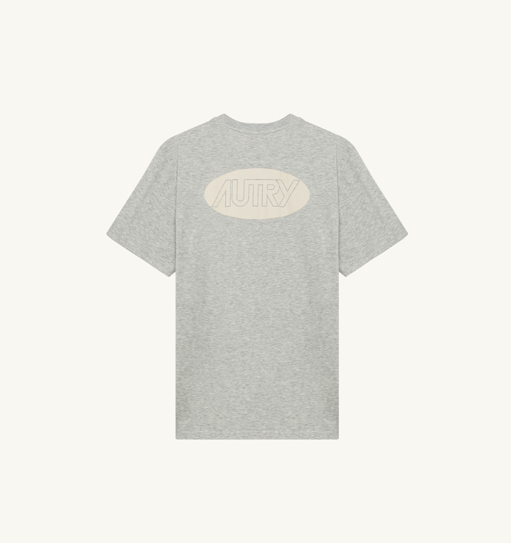 T-SHIRT IN GRAY COTTON WITH PRINTED LOGO