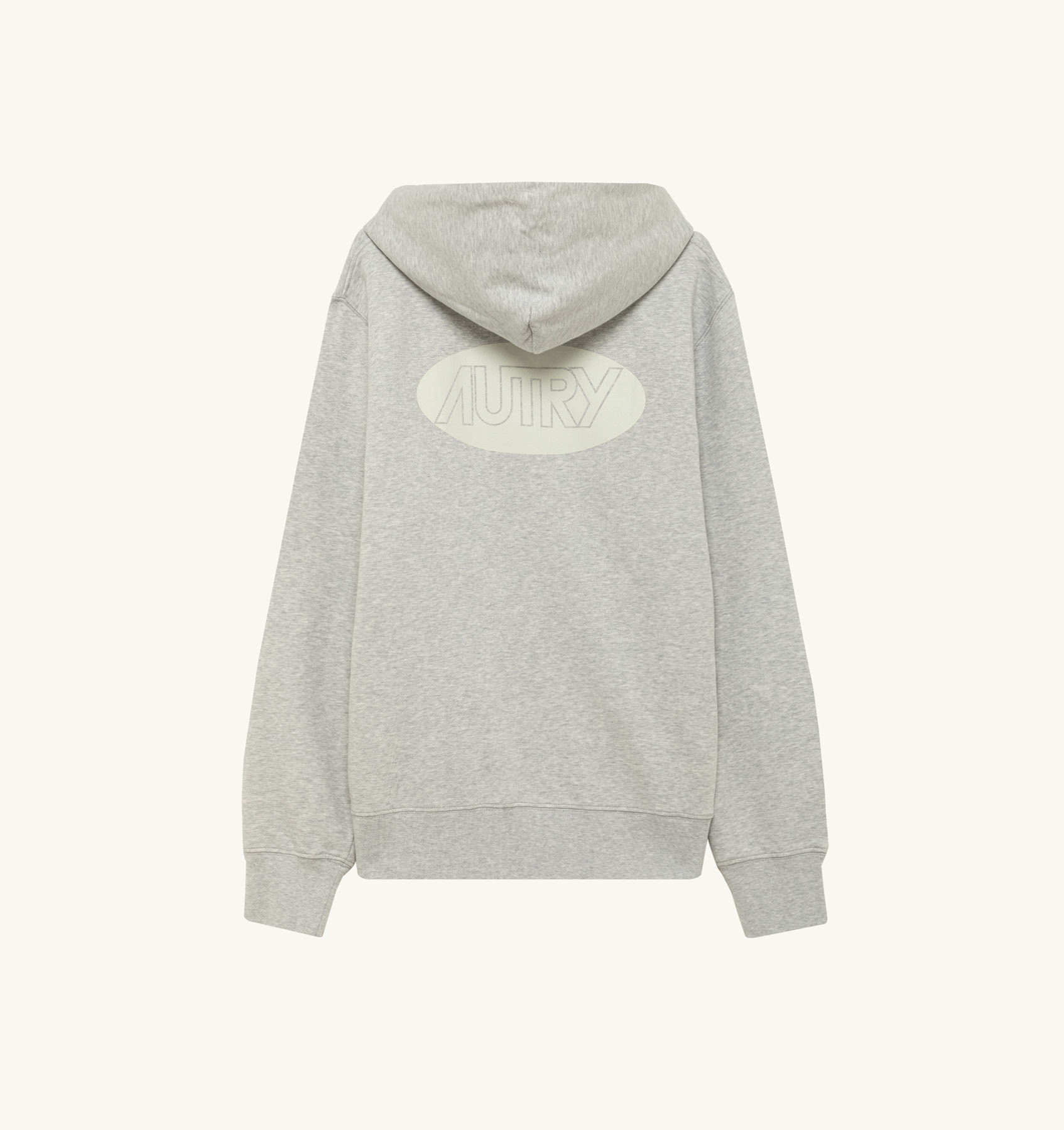 HOODIE IN GRAY JERSEY WITH PRINTED LOGO