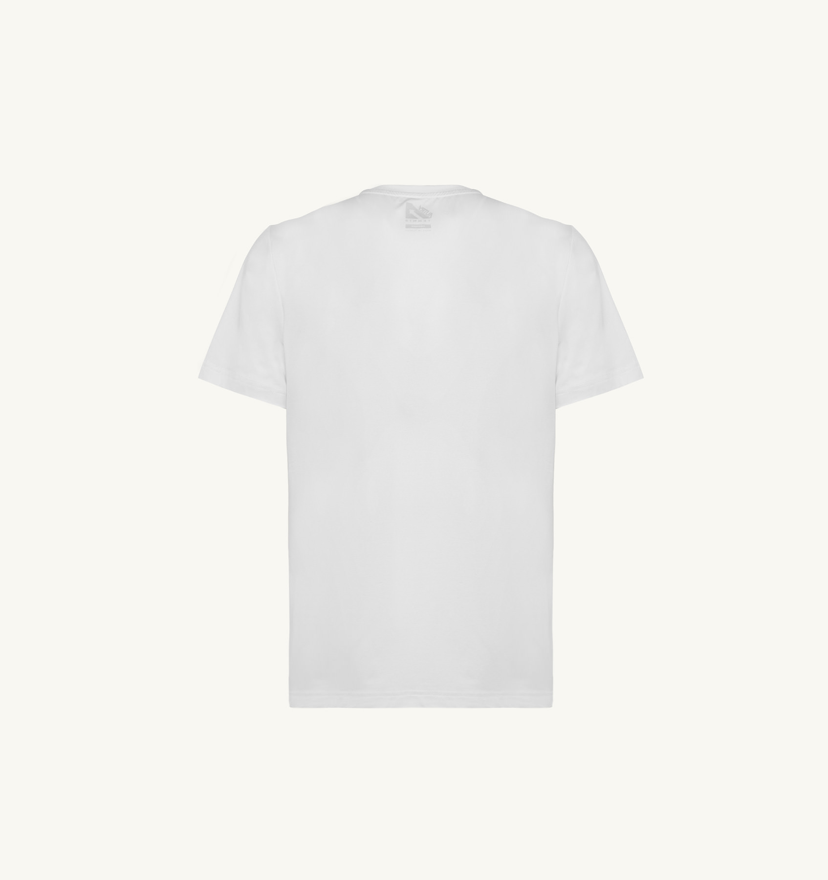 WHITE TENNIS T-SHIRT WITH CONTRAST PIPING