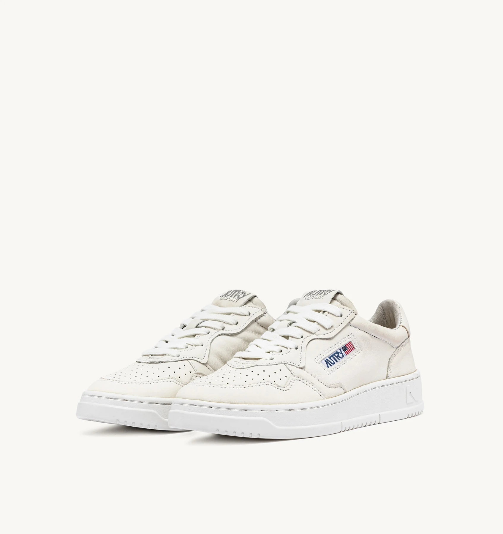 MEDALIST LOW SNEAKER IN OPTICAL WHITE GOAT LEATHER