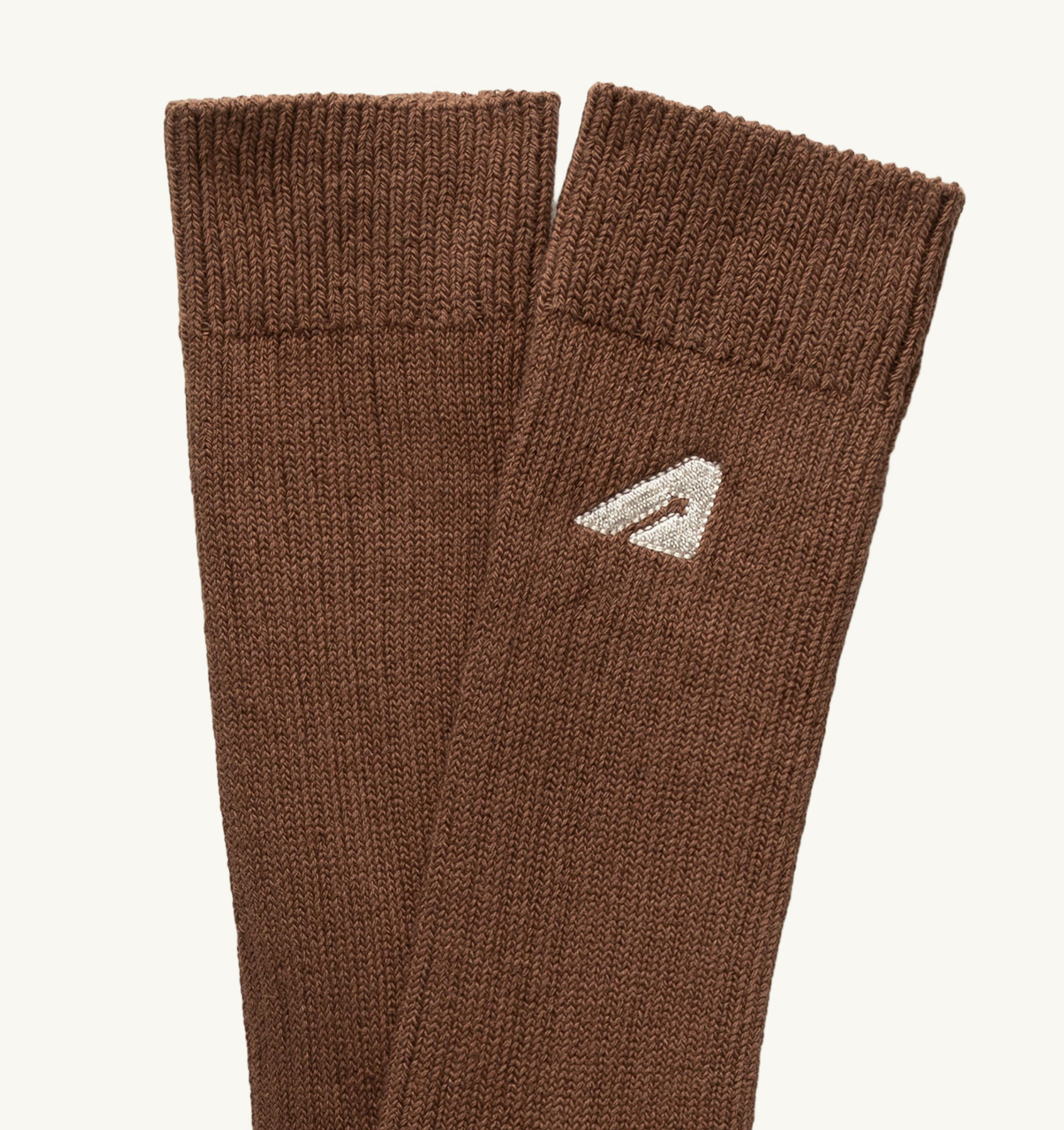 SOCKS IN BROWN KNITTED COTTON